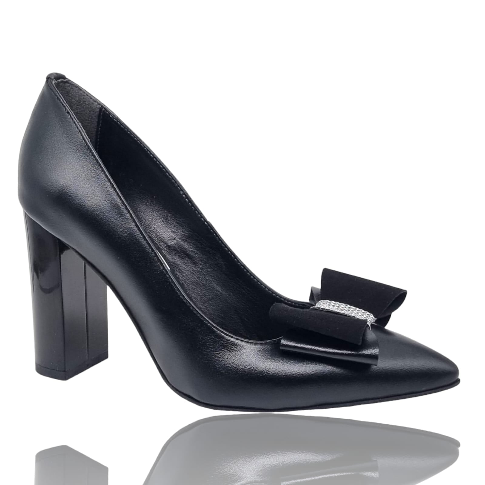 Pantofi Damă Eleganți Din Piele Naturală Negru 20557