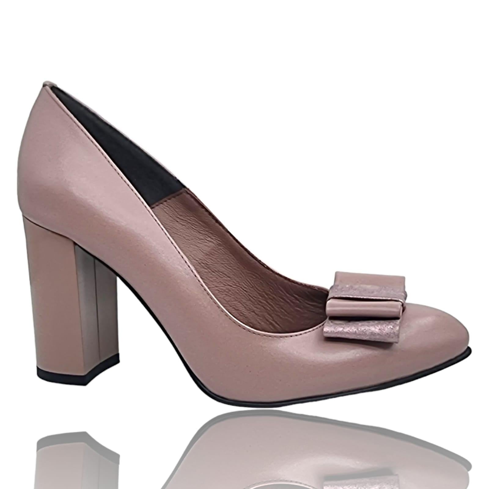 Pantofi Damă Eleganți Din Piele Naturală Nude 20558