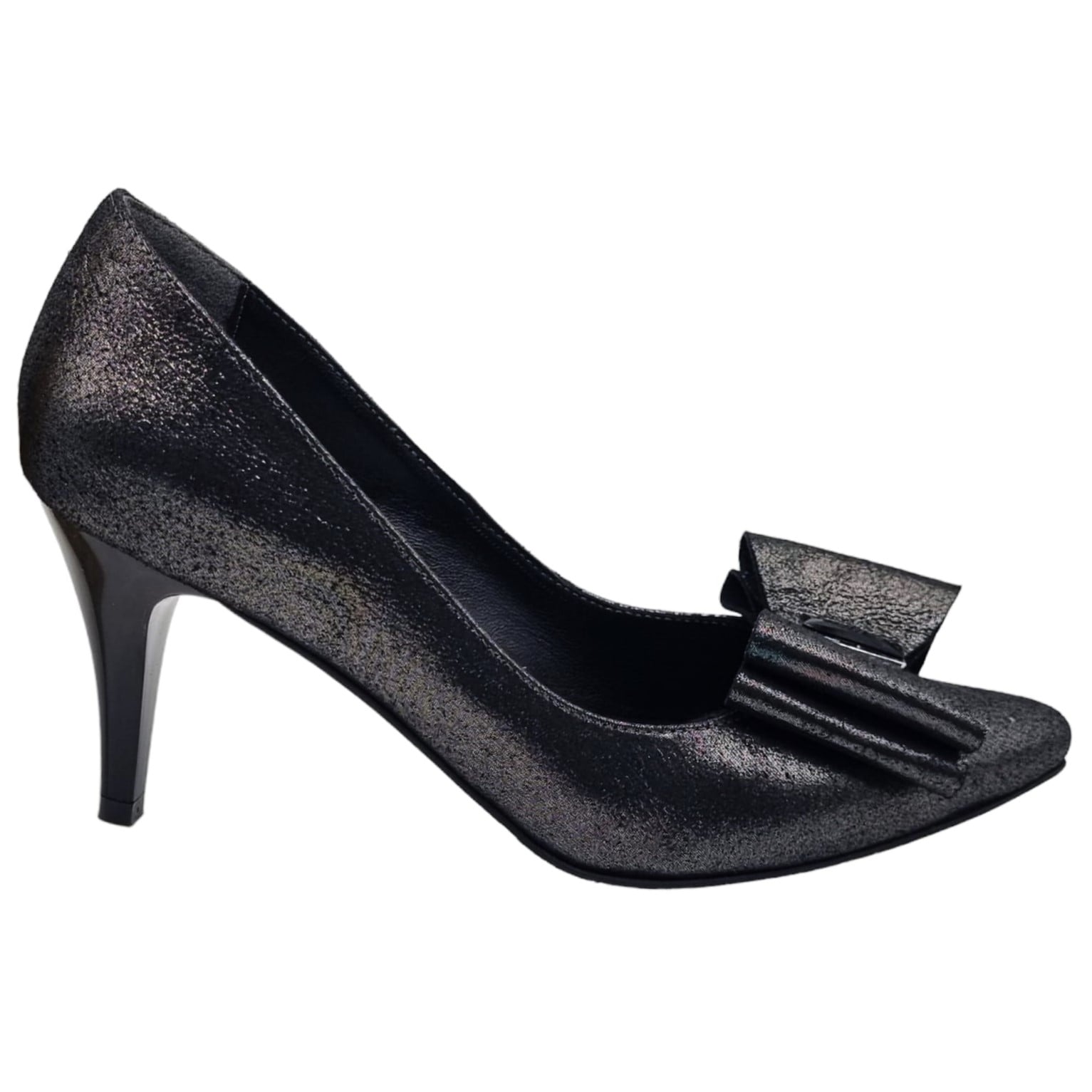 Pantofi Damă Eleganți Din Piele Naturală Negru Arg 20566