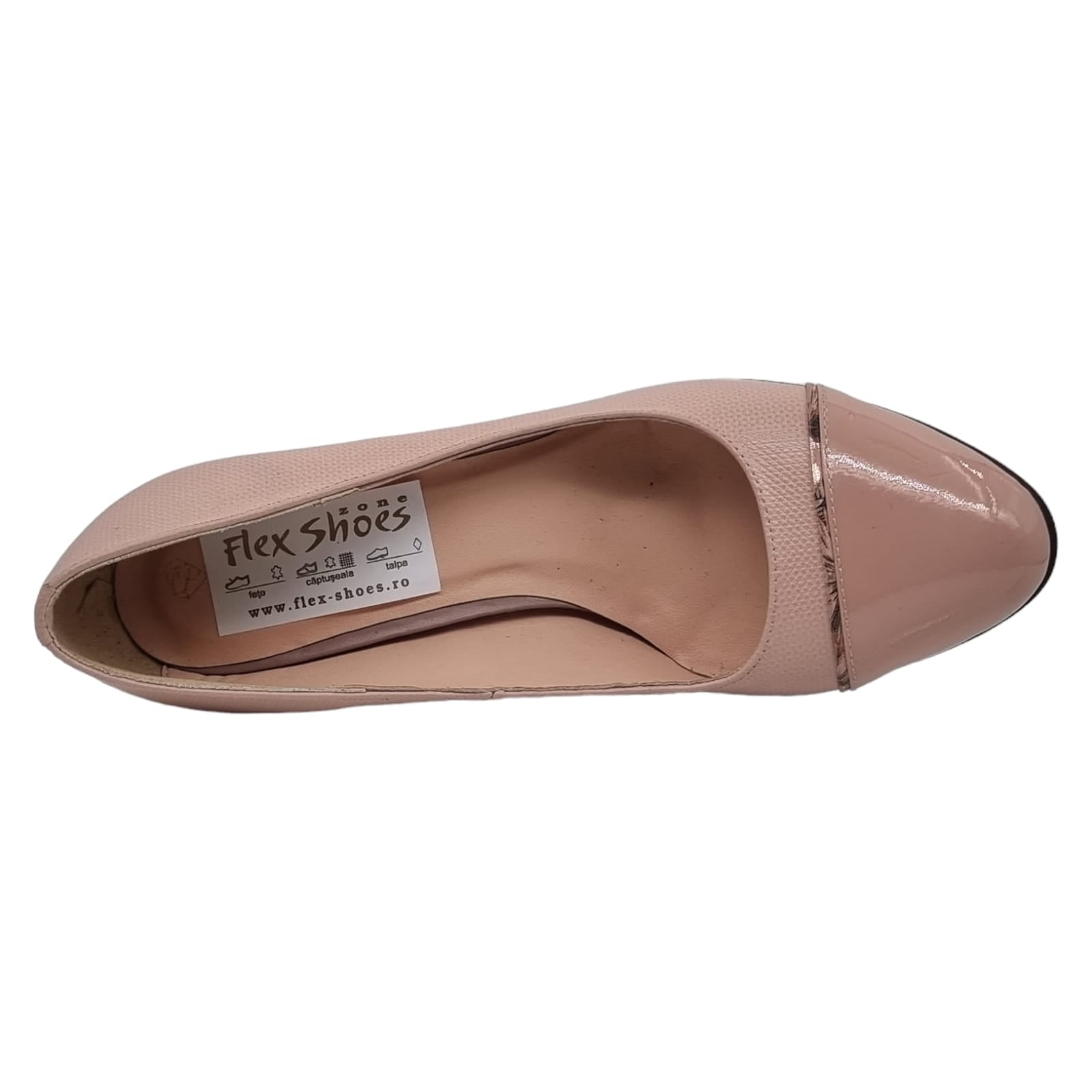 Pantofi Damă Eleganți Din Piele Naturală Nude 20569