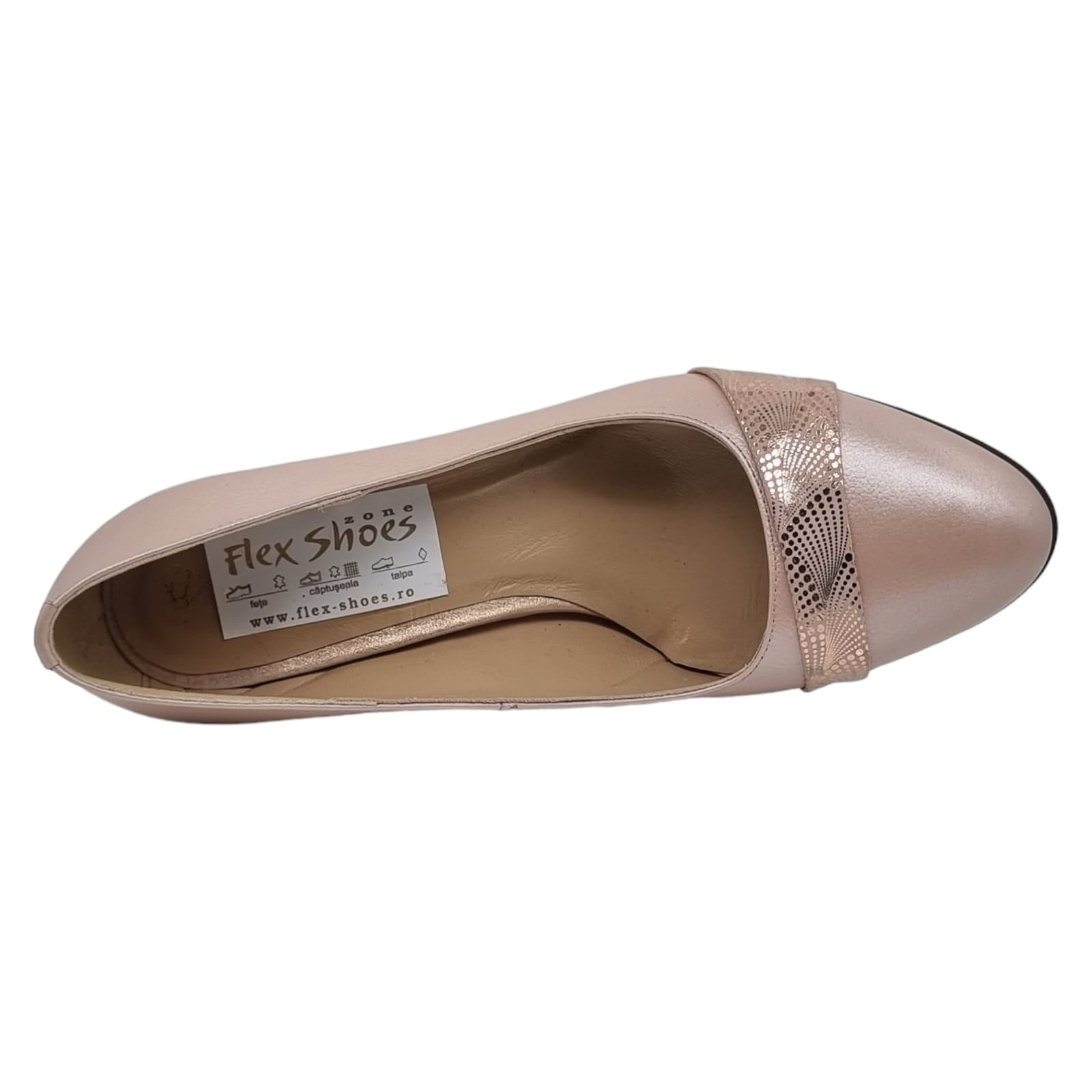 Pantofi Damă Eleganți Din Piele Naturală Nude Au 20571