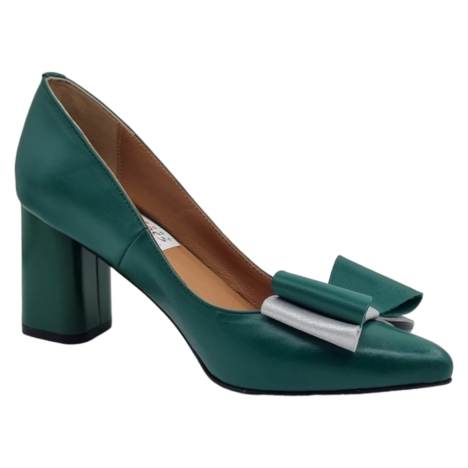 Pantofi Damă Eleganți Din Piele Naturală Verde 20572
