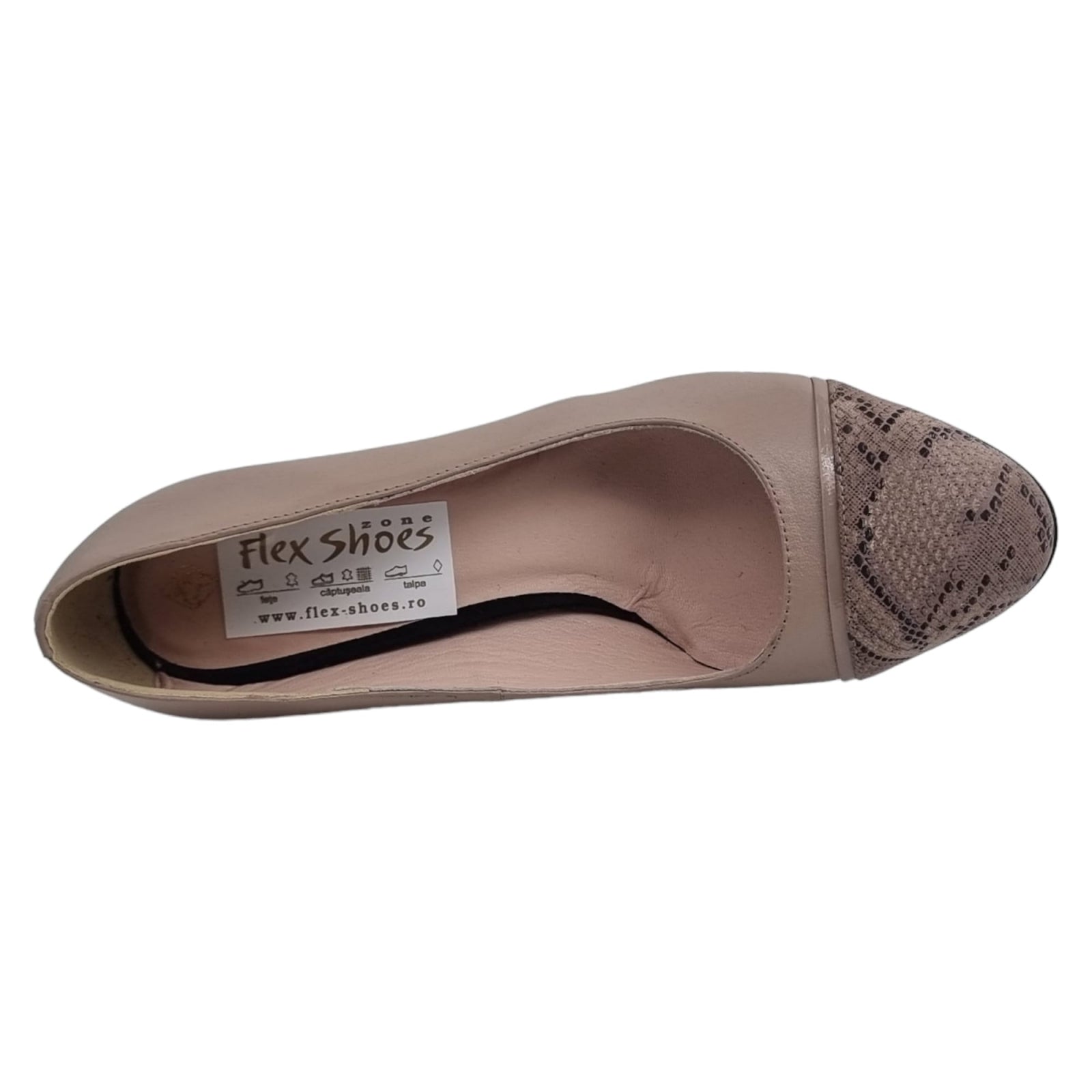 Pantofi Damă Eleganți Din Piele Naturală Capucino 20573