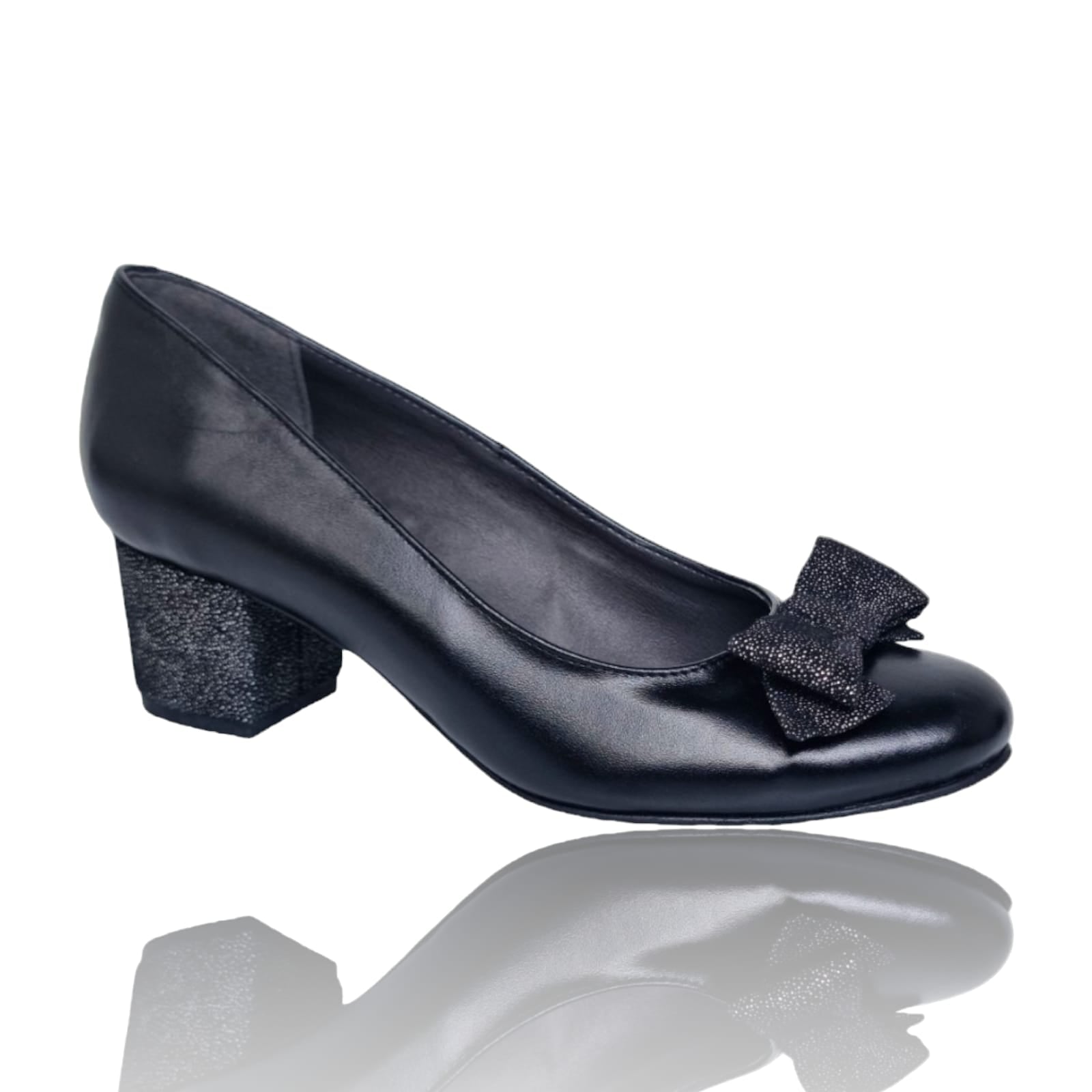Pantofi Damă Eleganți Din Piele Naturală Neagră 20589