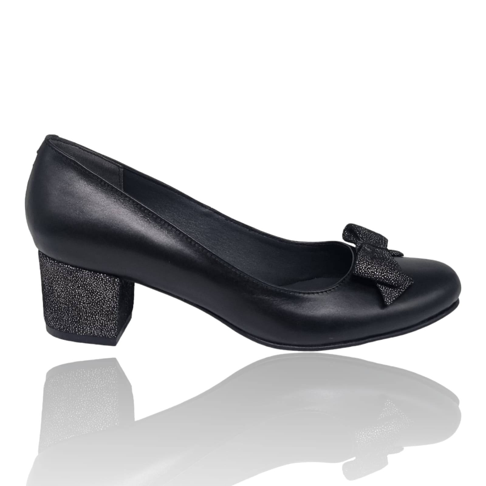 Pantofi Damă Eleganți Din Piele Naturală Neagră 20589