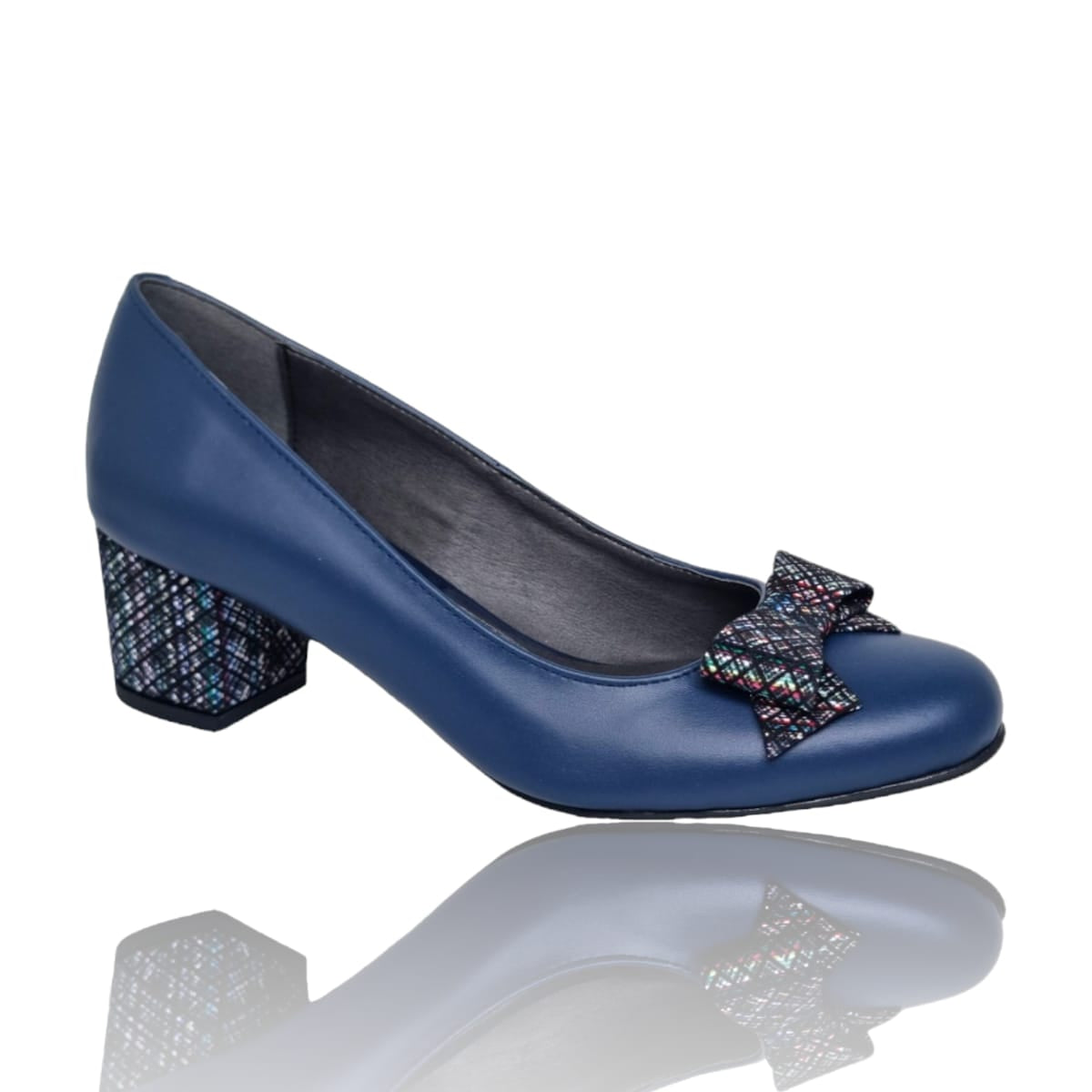 Pantofi Damă Eleganți Din Piele Naturală Blue 20591