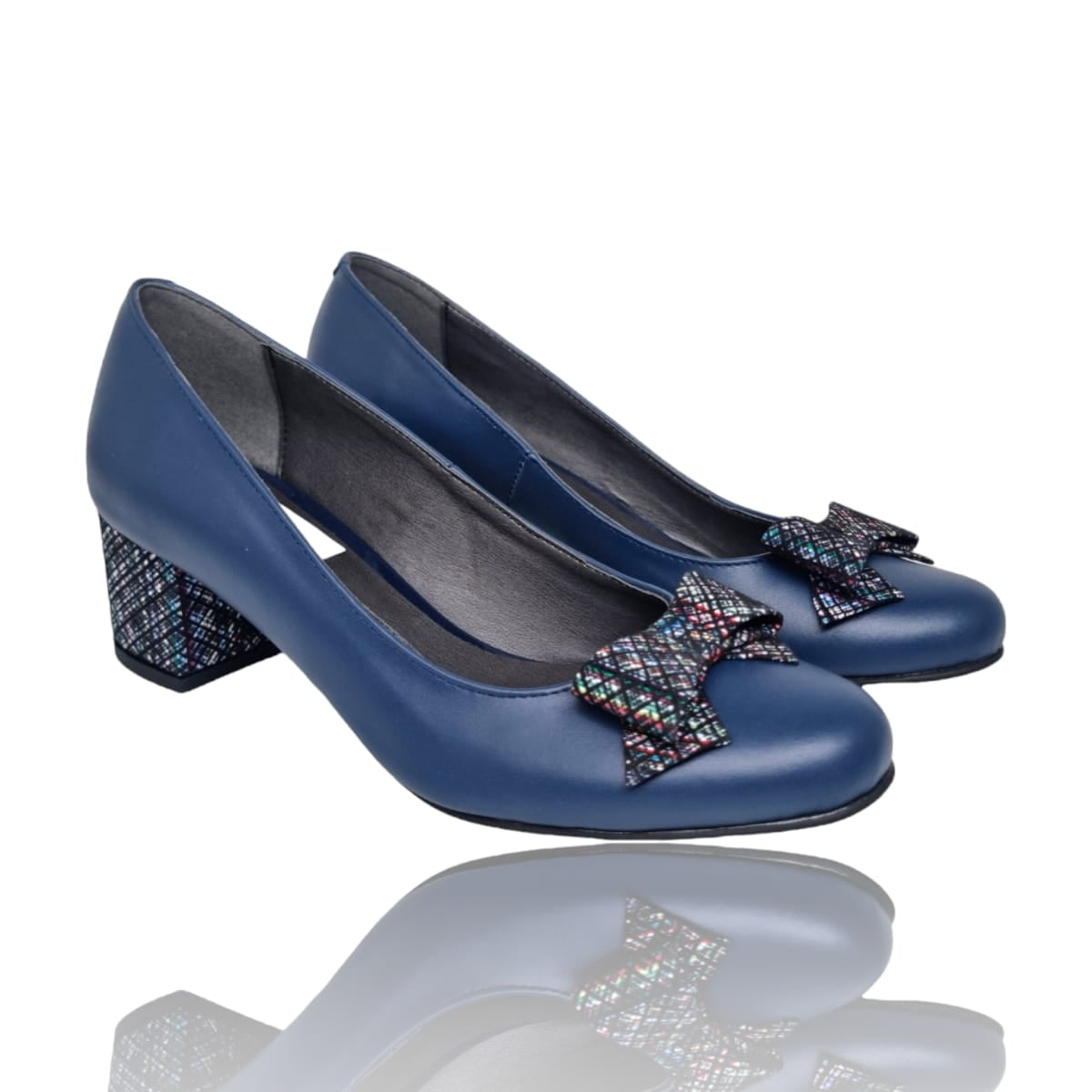 Pantofi Damă Eleganți Din Piele Naturală Blue 20591