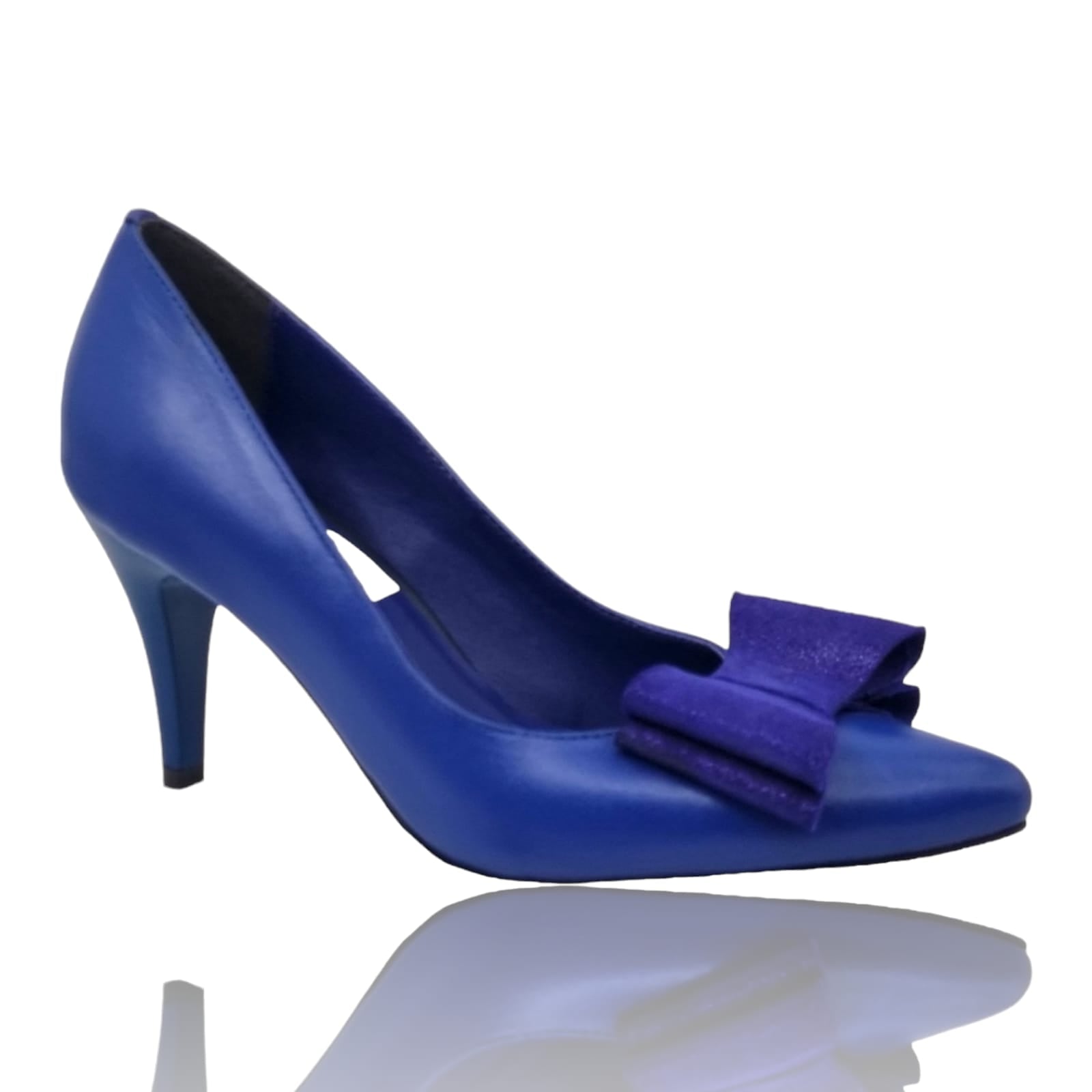 Pantofi Damă Eleganți Din Piele Naturală Albastră 20602