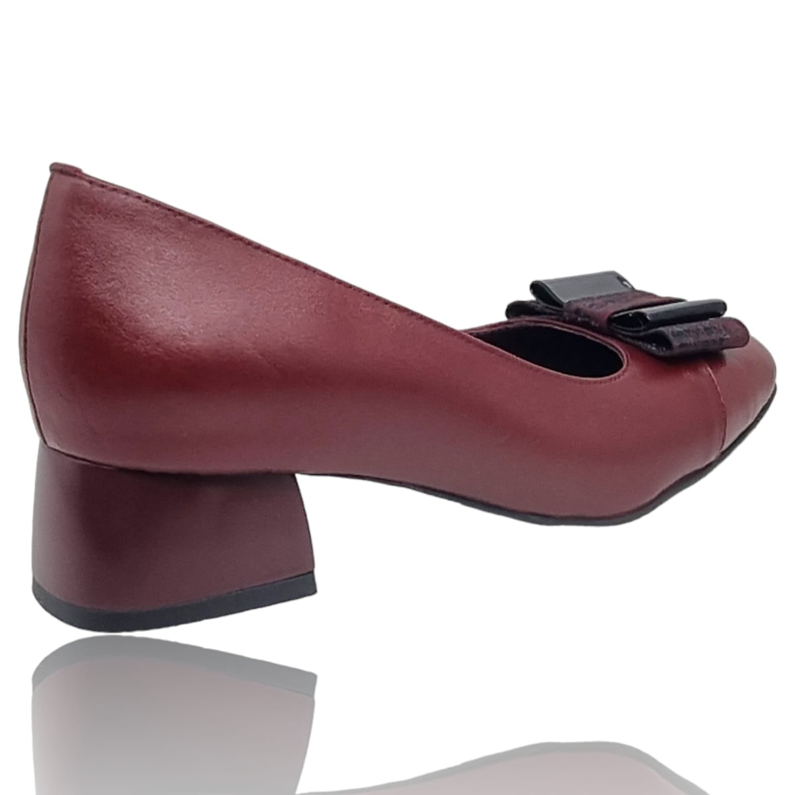 Pantofi Damă Eleganți Din Piele Naturală Bordo 20603