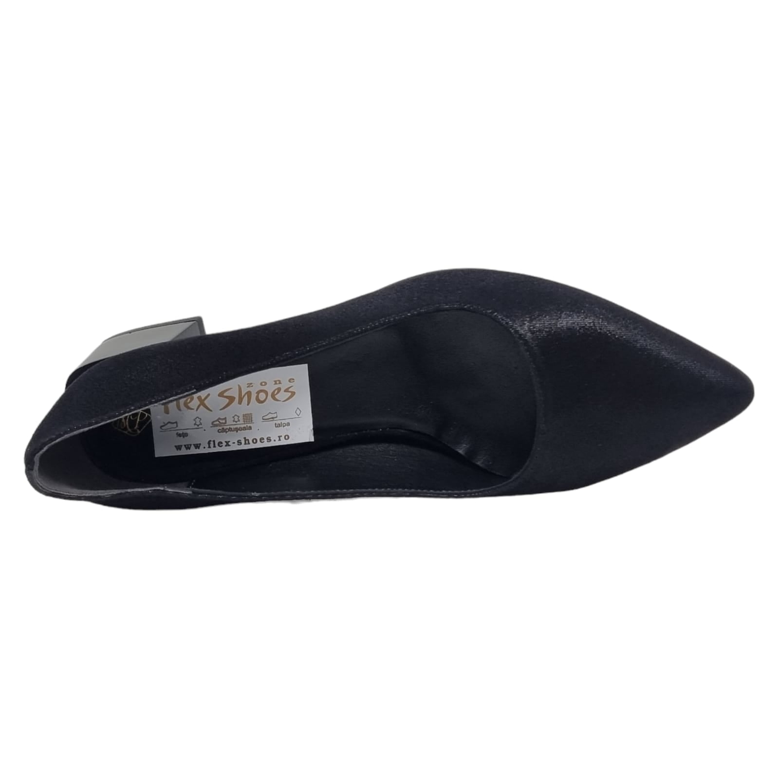 Pantofi Damă Eleganți Din Piele Naturală Neagră 20612
