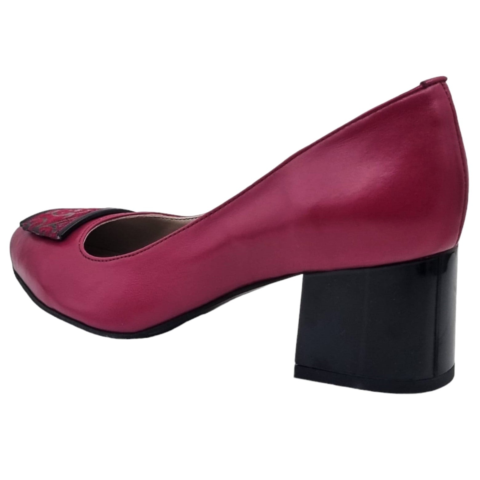 Pantofi Damă Eleganți Din Piele Naturală Fuxia 20614