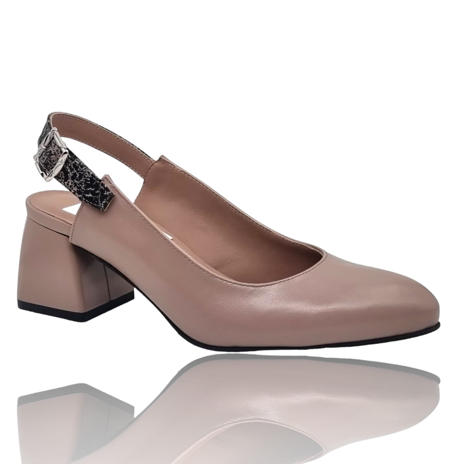 Pantofi Damă Eleganți Din Piele Naturală Nude 20449