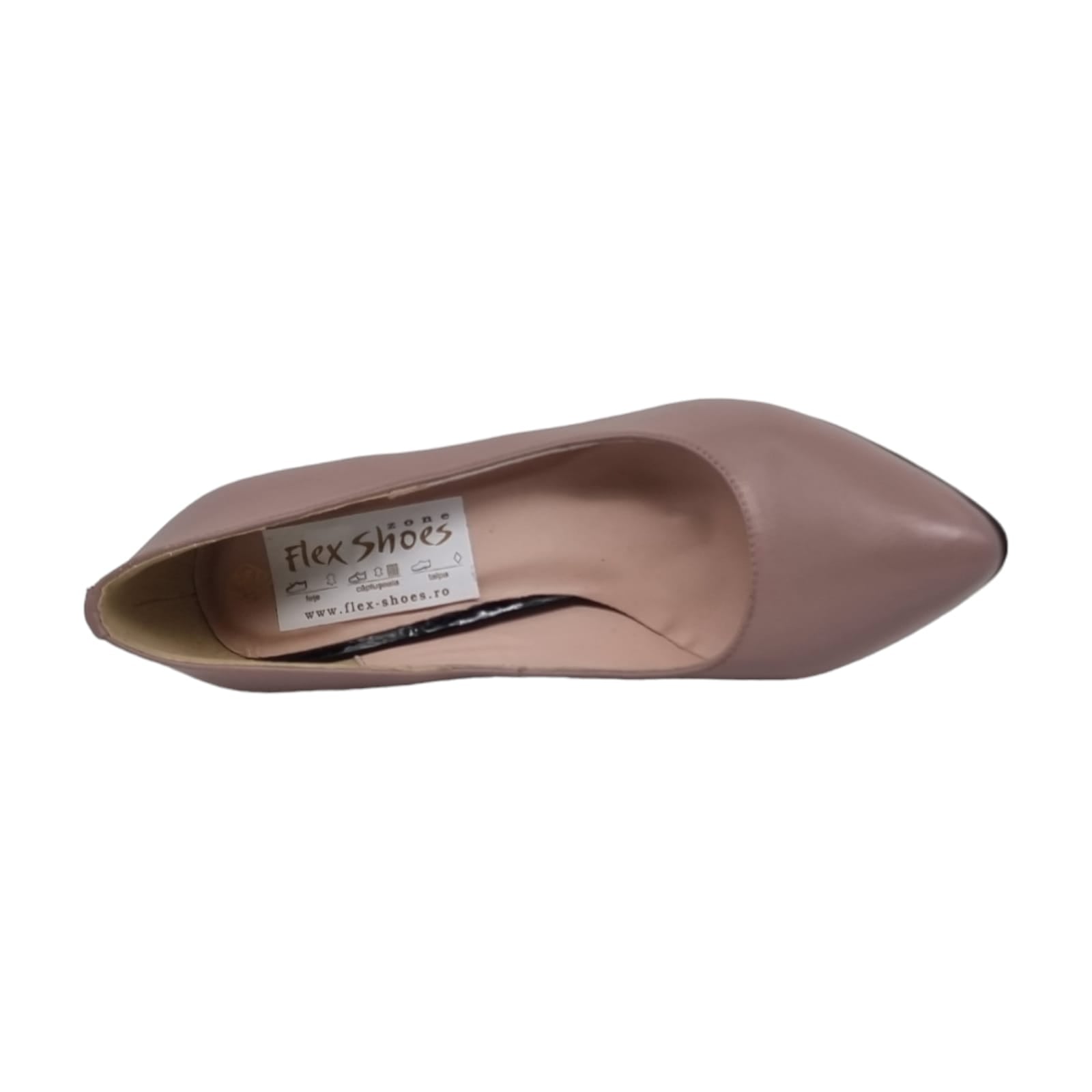 Pantofi Damă Eleganți Din Piele Naturală Pudra 20618