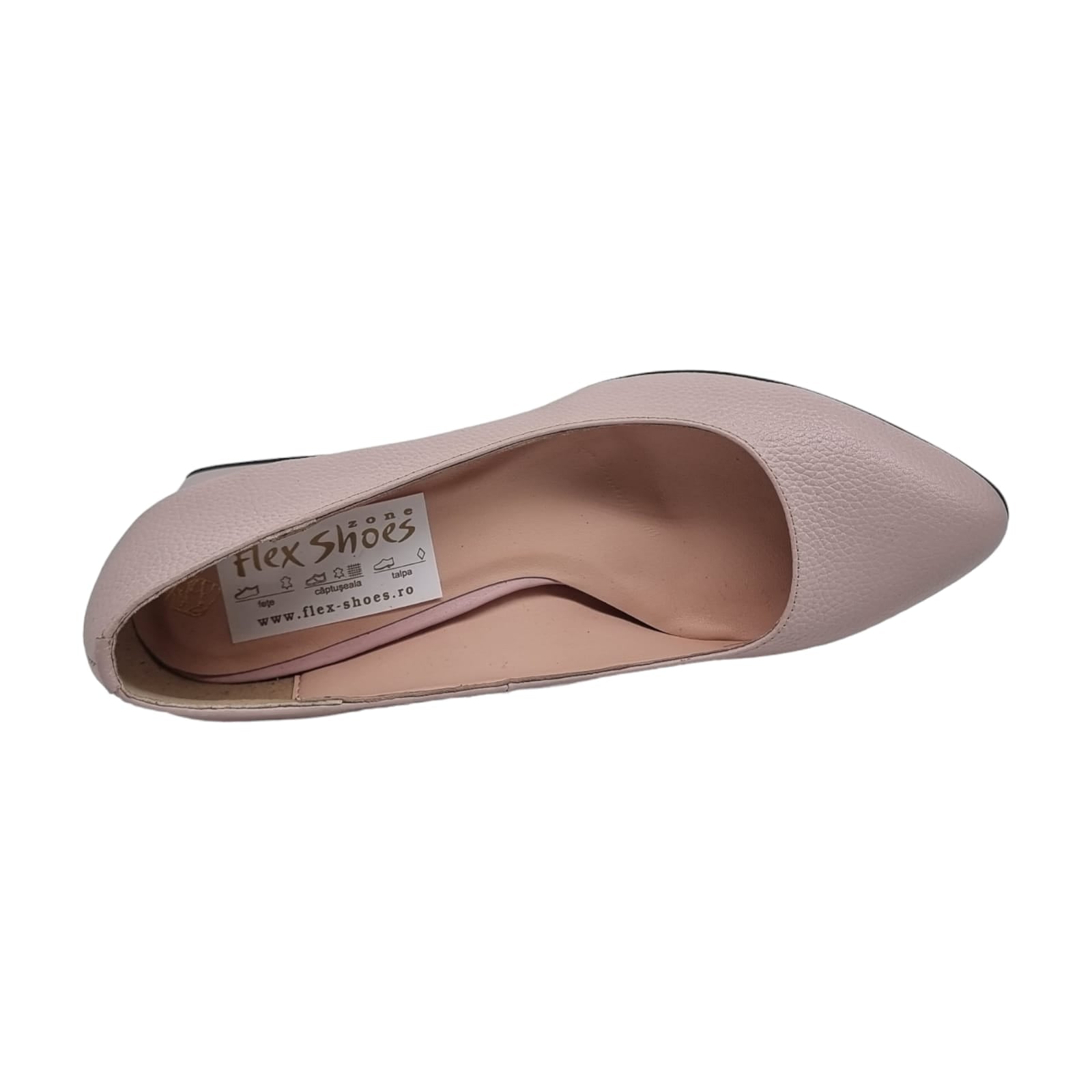 Pantofi Damă Eleganți Din Piele Naturală Pudra 20620