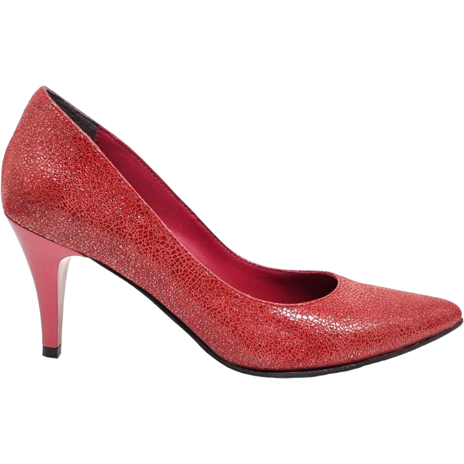 Pantofi Damă Eleganți Din Piele Naturală Roșie 20623