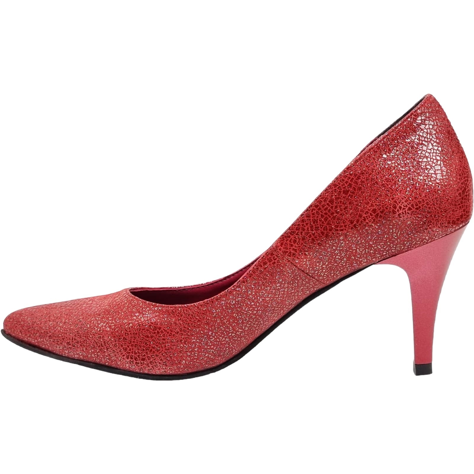 Pantofi Damă Eleganți Din Piele Naturală Roșie 20623