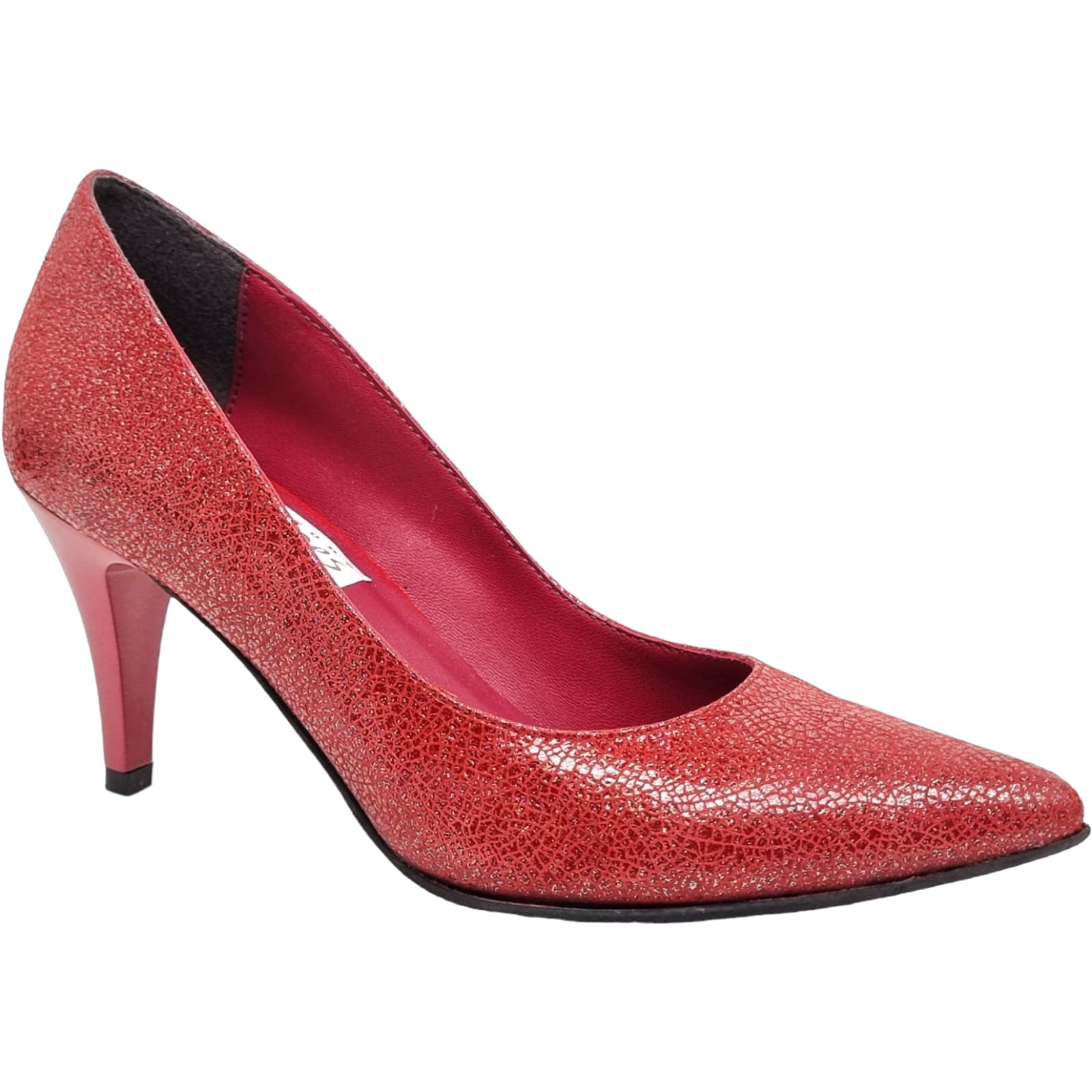 Pantofi Damă Eleganți Din Piele Naturală Roșie 20623