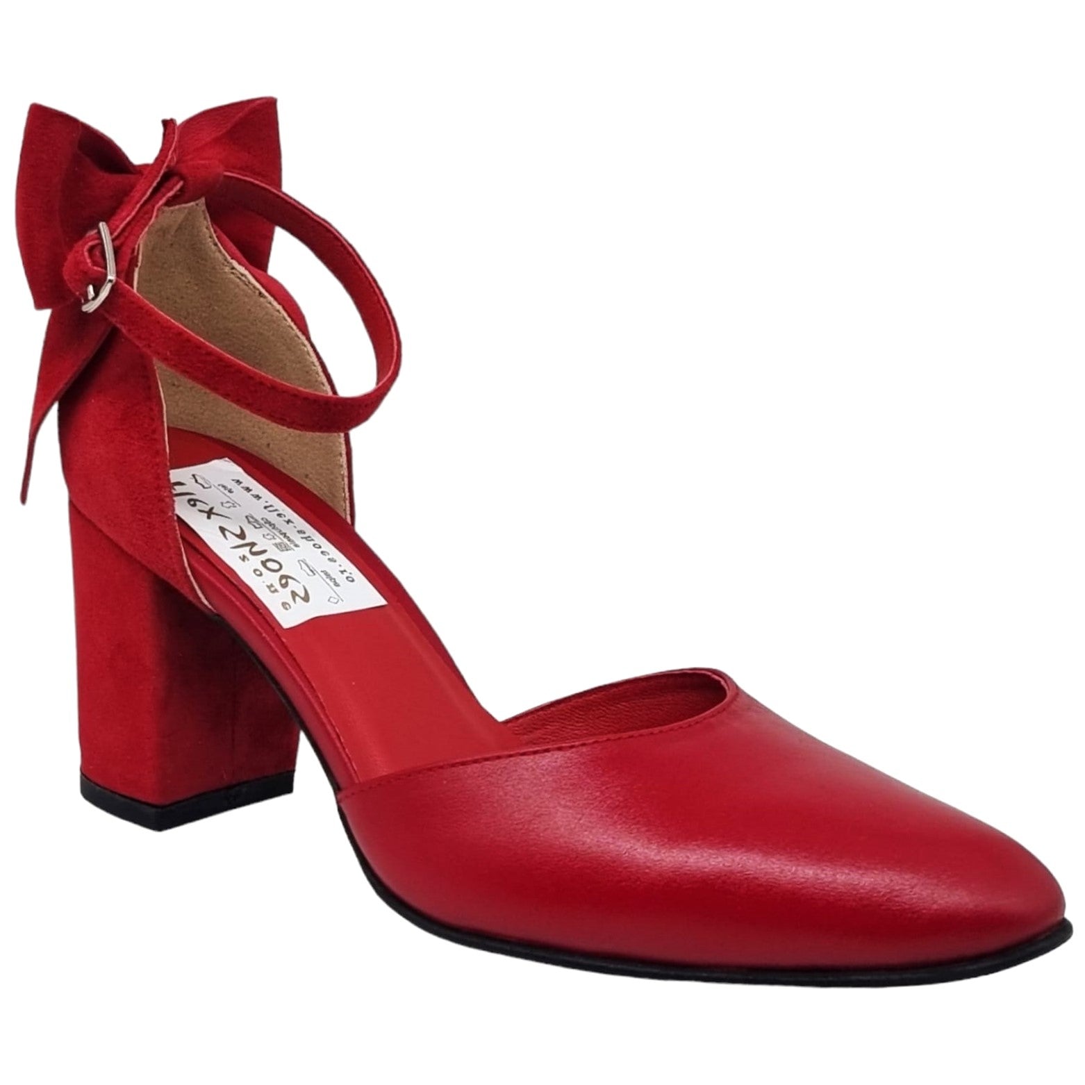 Pantofi Damă Eleganți Din Piele Naturală Roșu 20448