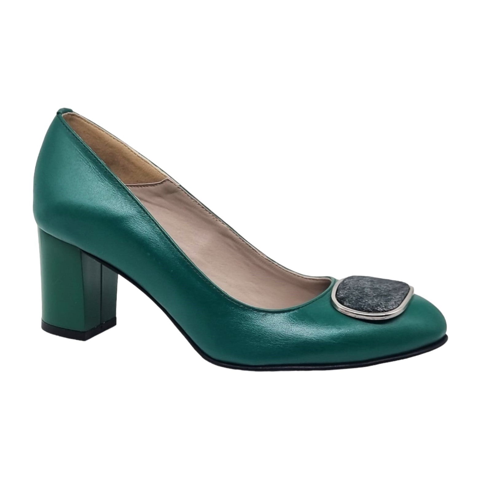 Pantofi Damă Eleganți Din Piele Naturală Verde 20626