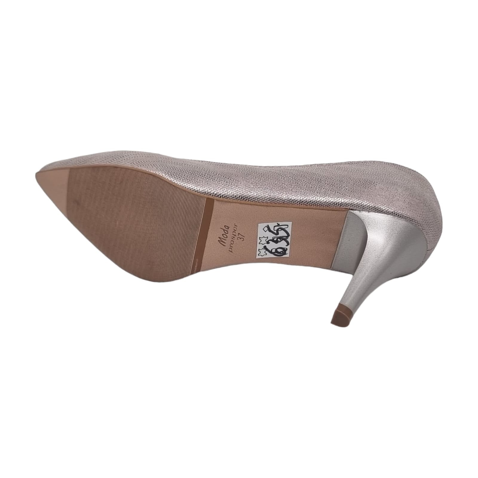 Pantofi Damă Eleganți Din Piele Naturală Aurie 20627