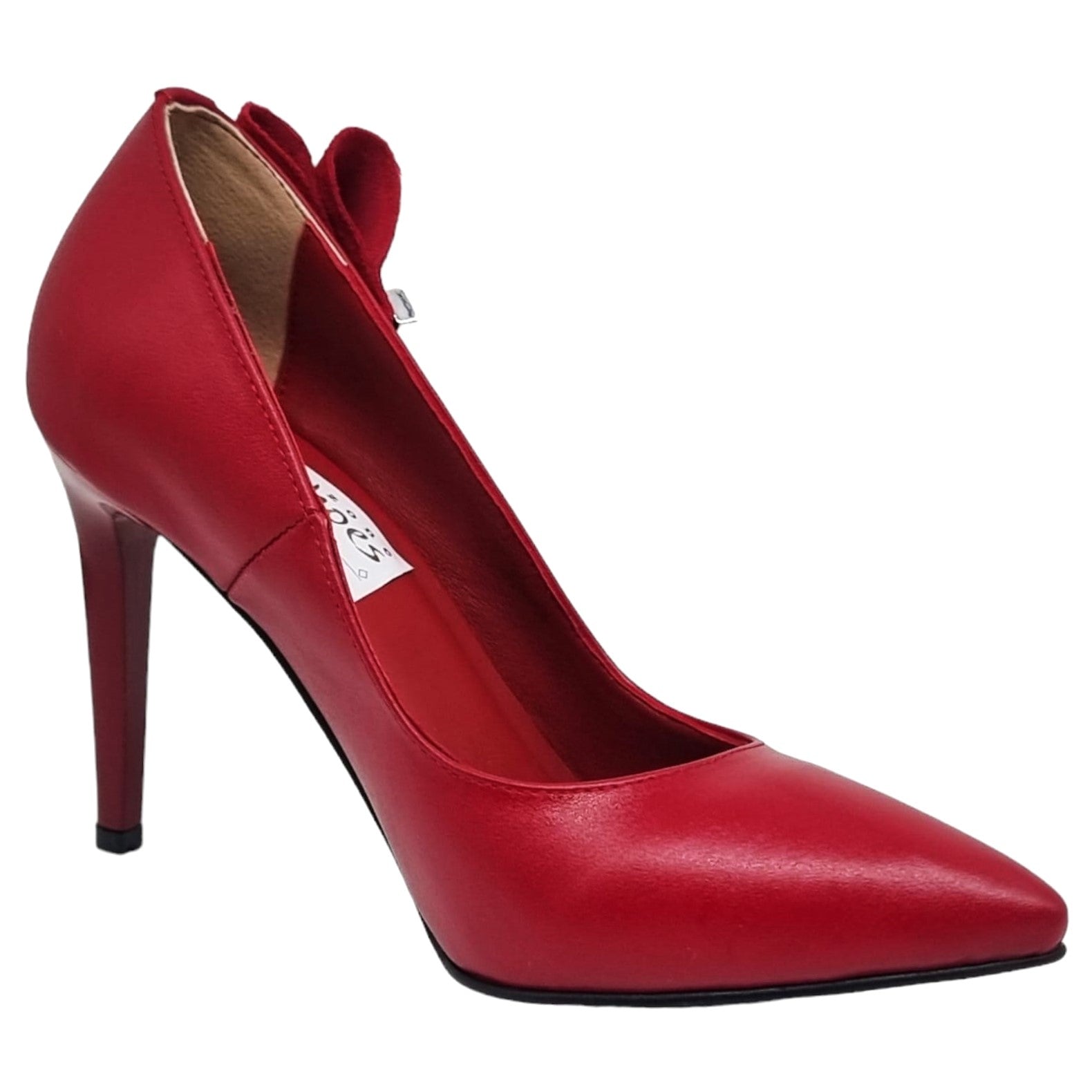 Pantofi Damă Eleganți Din Piele Naturală Roșie 20628