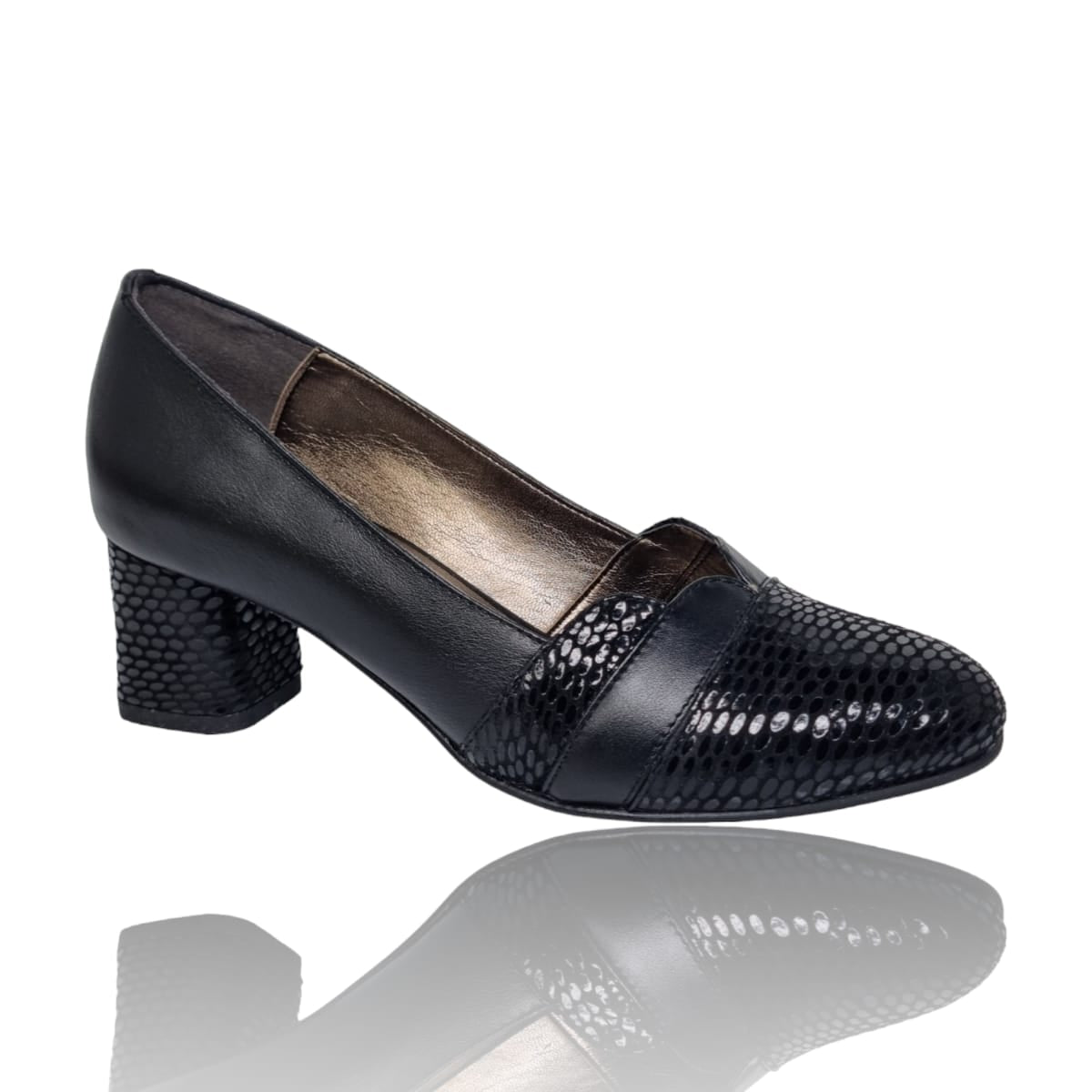Pantofi Damă Eleganți Din Piele Naturală Neagră 20630