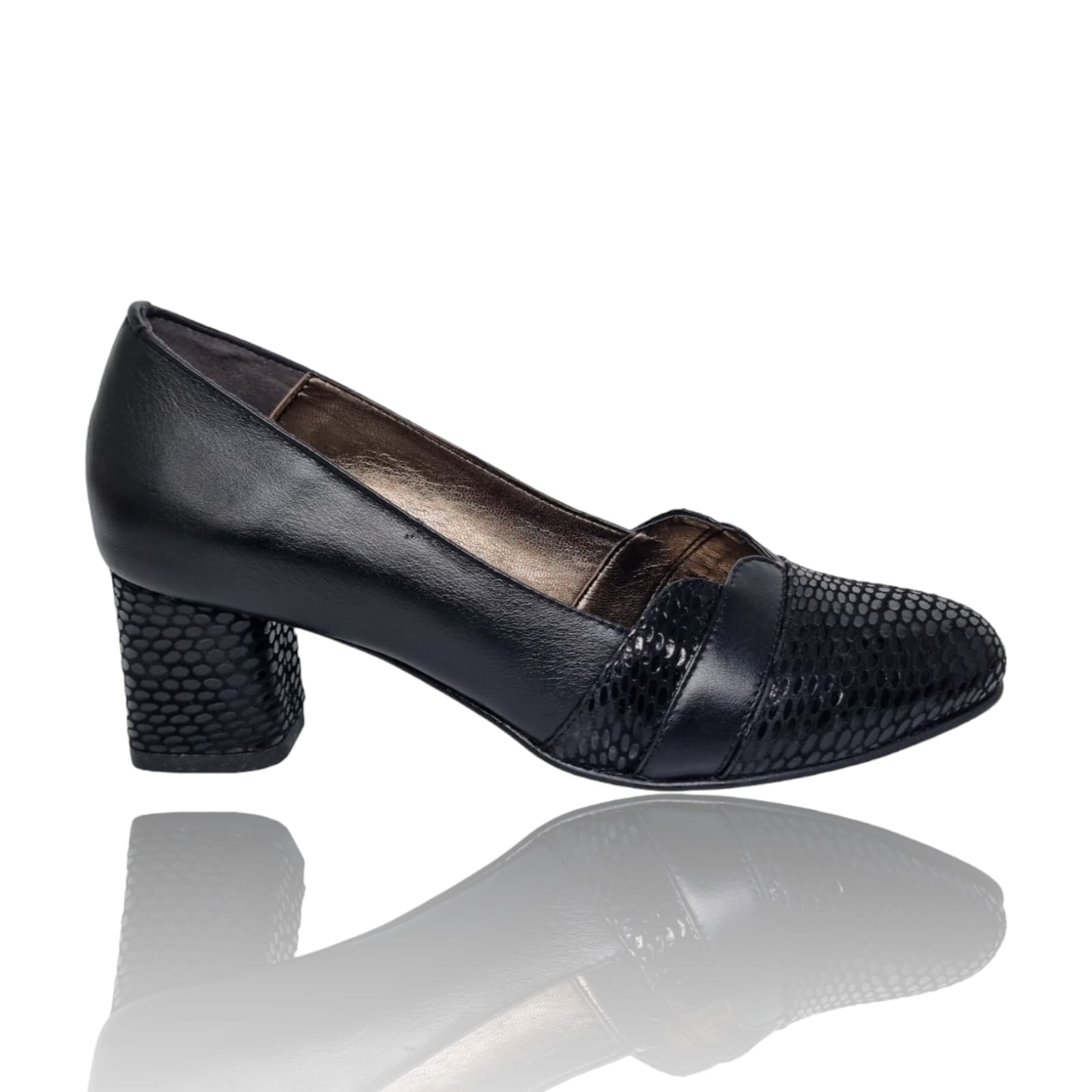 Pantofi Damă Eleganți Din Piele Naturală Neagră 20630