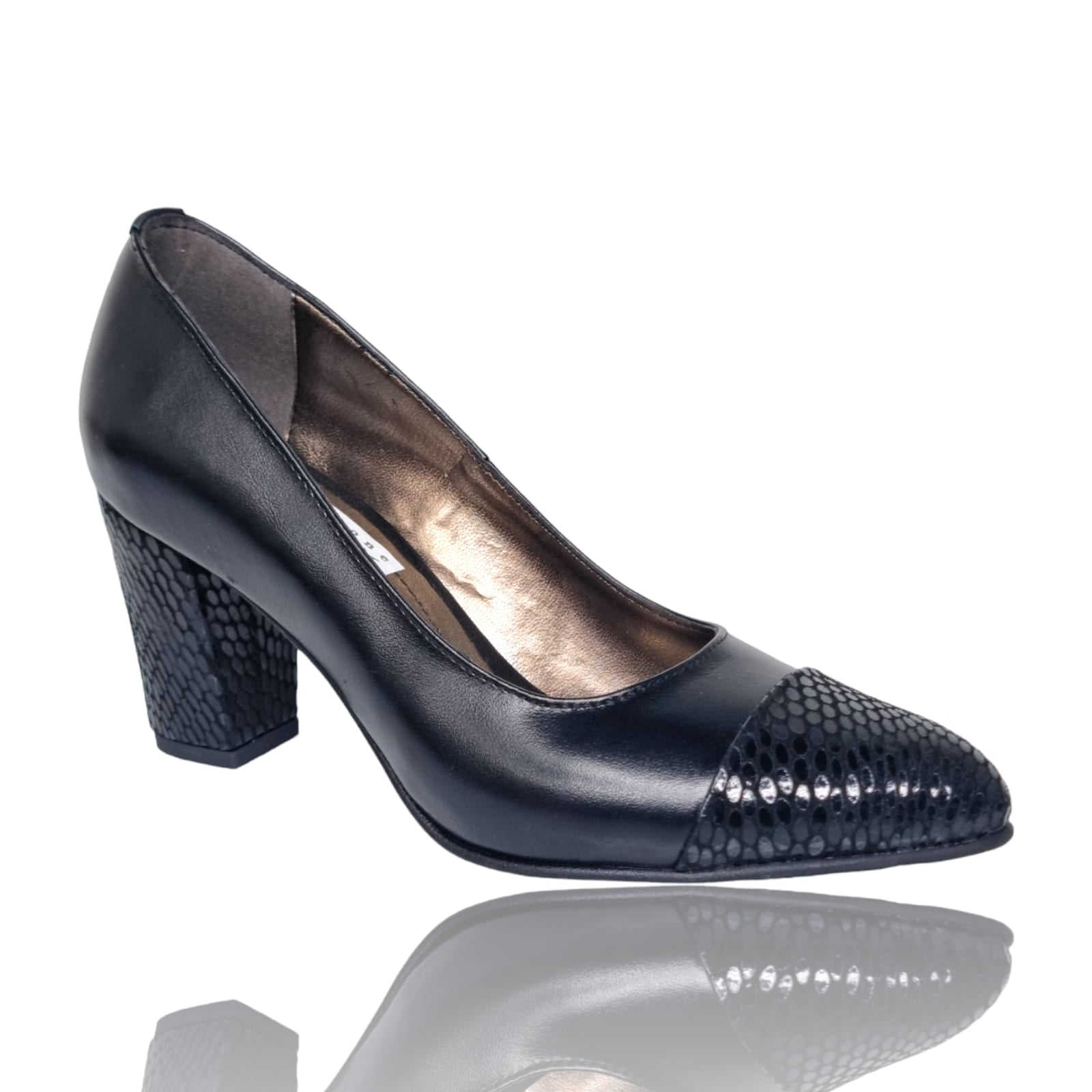 Pantofi Damă Eleganți Din Piele Naturală Neagră 20631