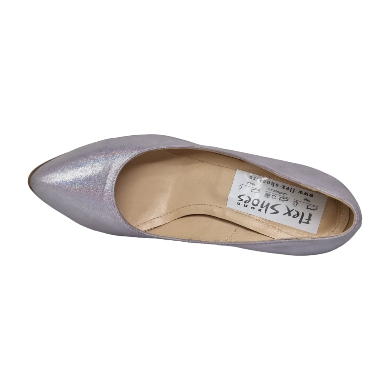 Pantofi Damă Eleganți Din Piele Naturală Lila Sid 20634