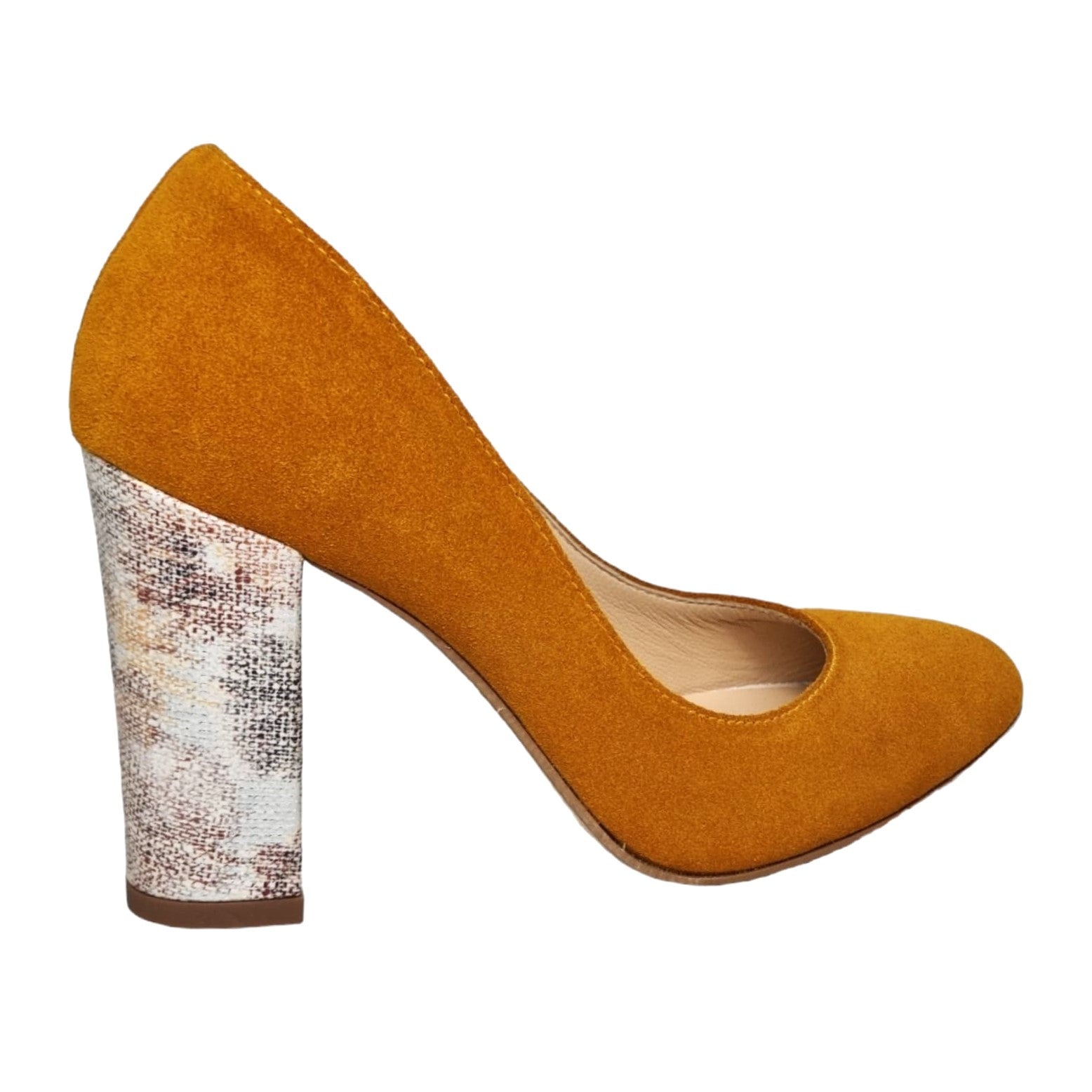 Pantofi Damă Eleganți Din Piele Naturală Mustar 20635