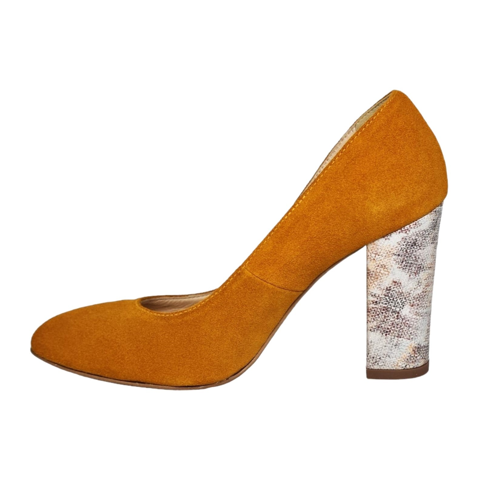 Pantofi Damă Eleganți Din Piele Naturală Mustar 20635