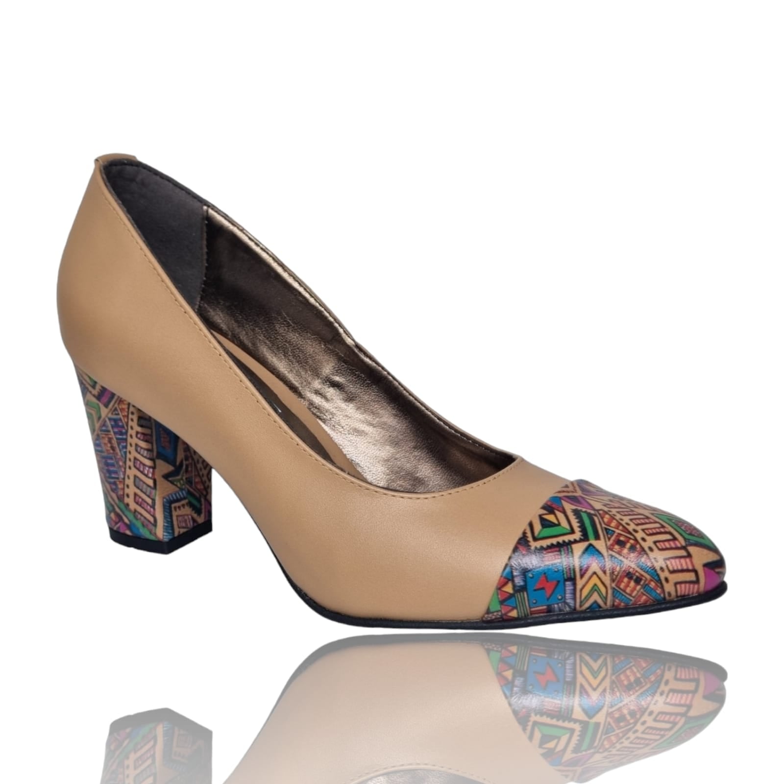 Pantofi Damă Eleganți Din Piele Naturală Bej 20639