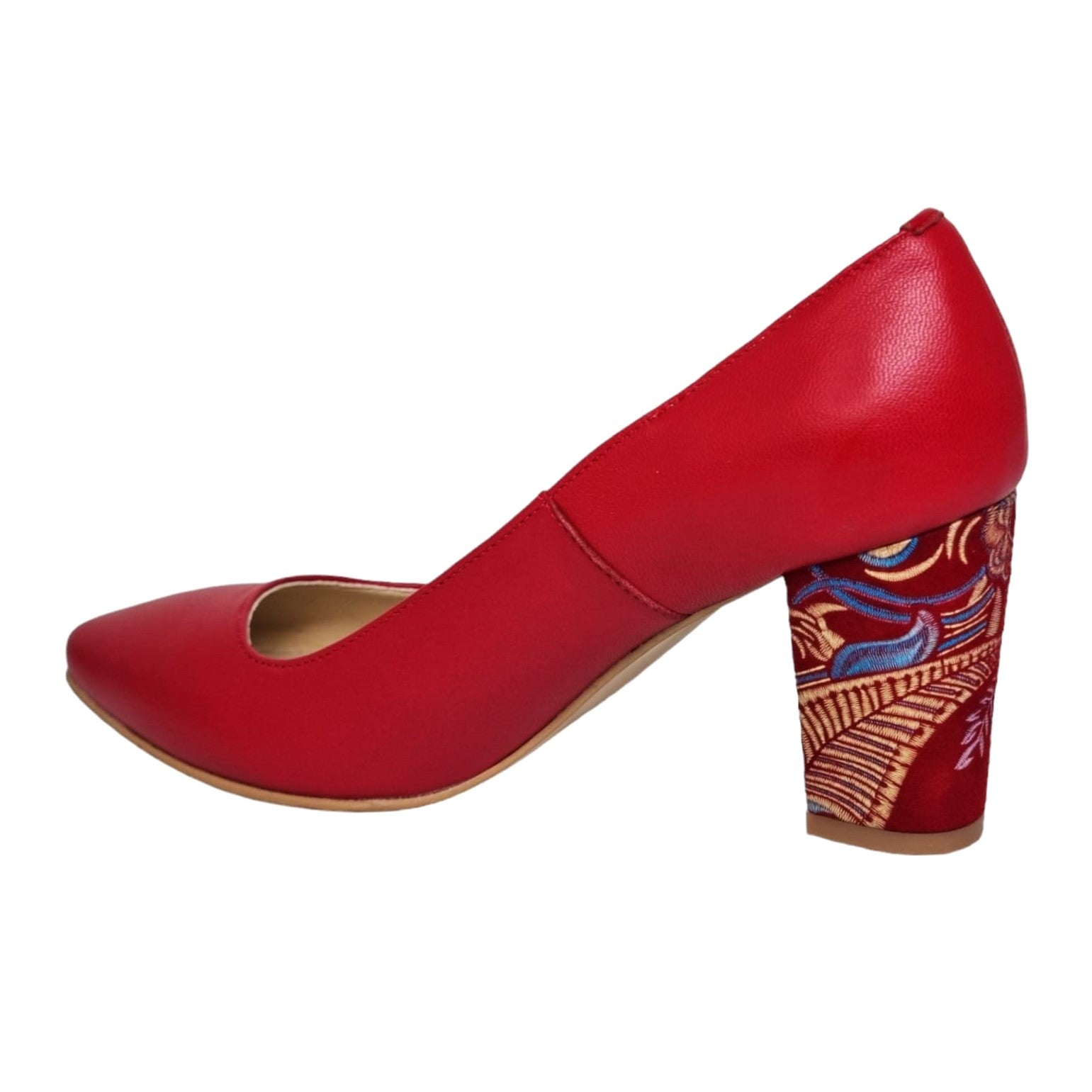 Pantofi Damă Eleganți Din Piele Naturală Roșie 20640