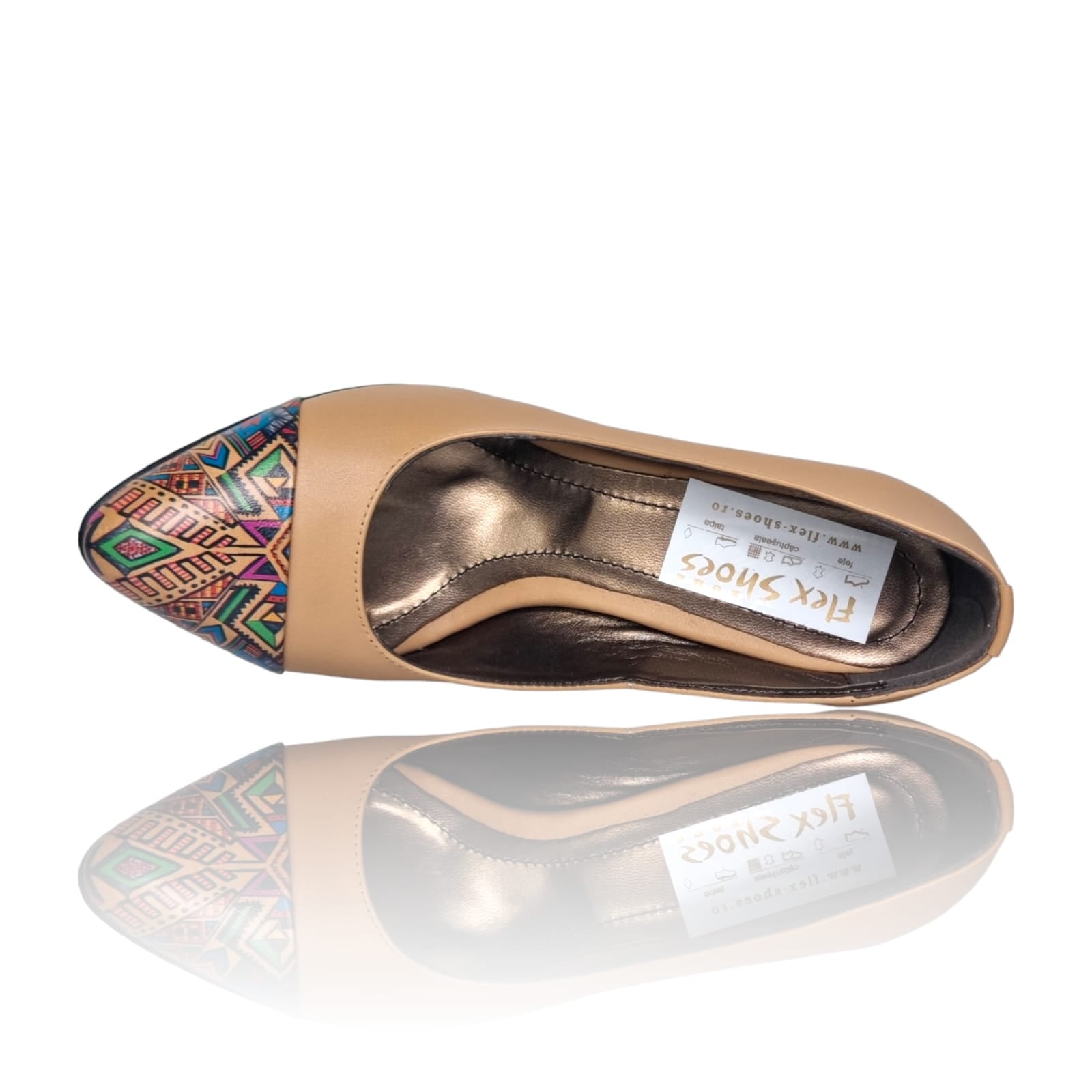 Pantofi Damă Eleganți Din Piele Naturală Bej 20639