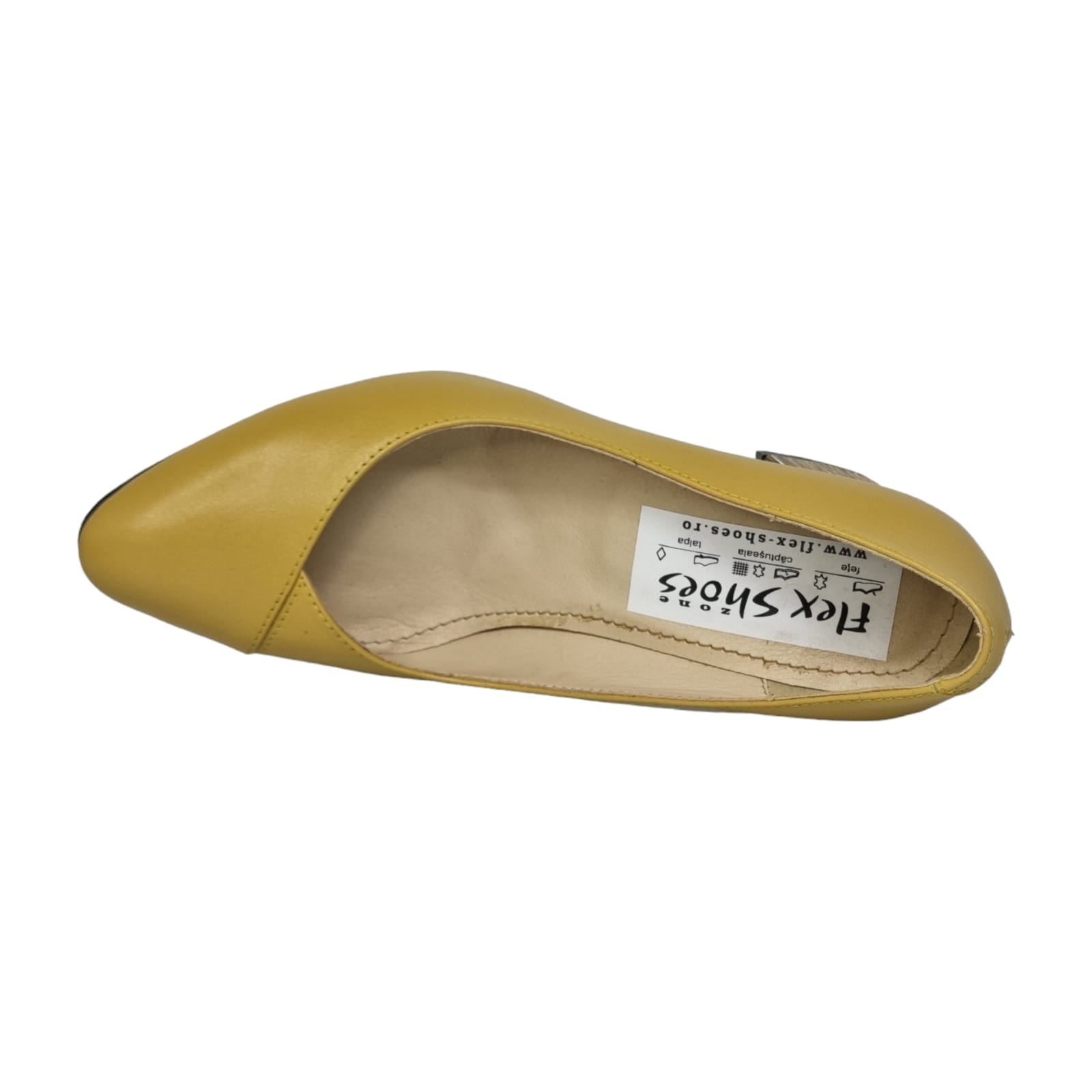 Pantofi Damă Eleganți Din Piele Naturală Mustar 20642