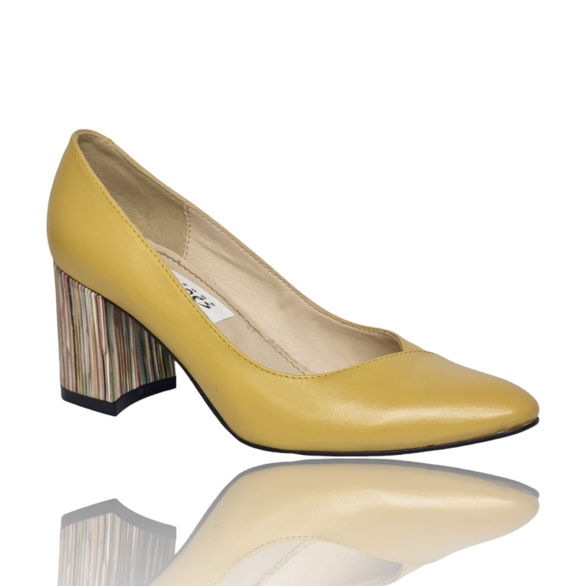 Pantofi Damă Eleganți Din Piele Naturală Mustar 20642