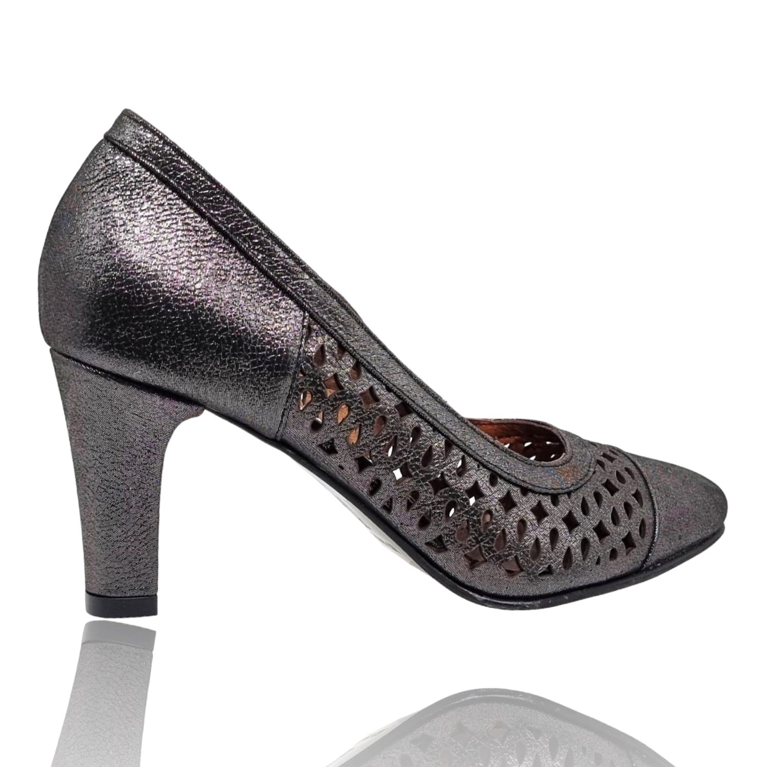 Pantofi Damă Eleganți Din Piele Naturală Gri 20647