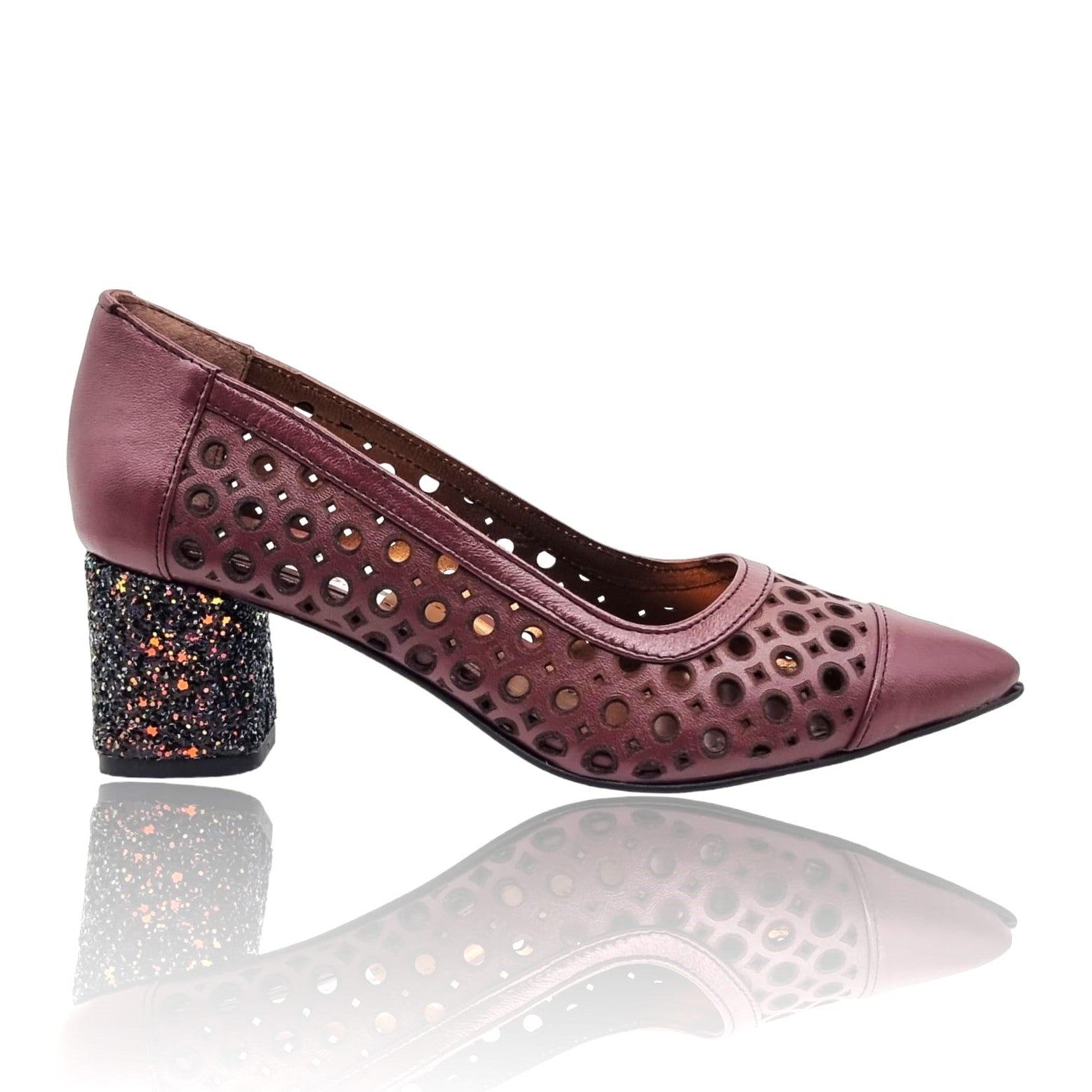 Pantofi Damă Eleganți Din Piele Naturală Bordo 20655
