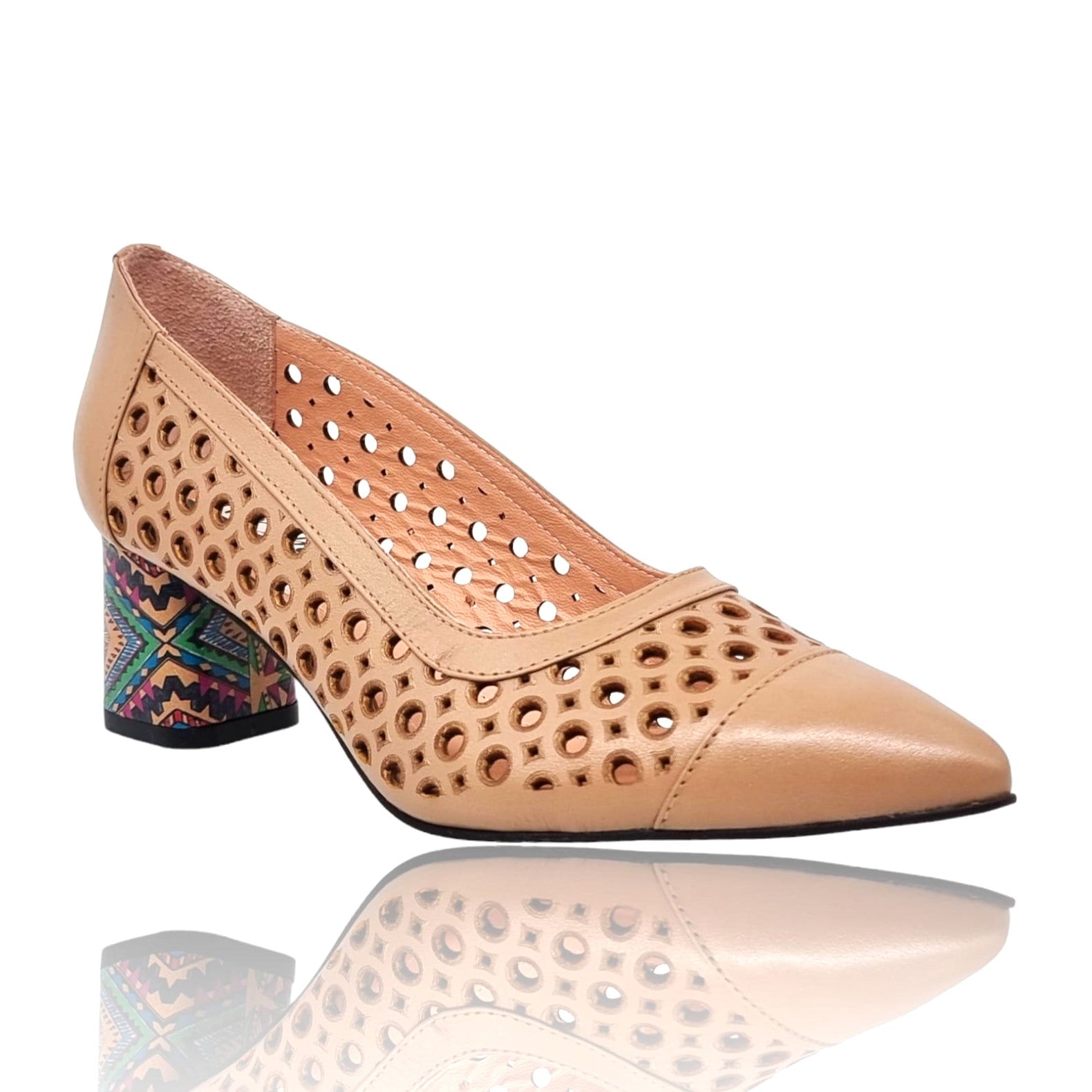 Pantofi Damă Eleganți Din Piele Naturală Capucino 20656