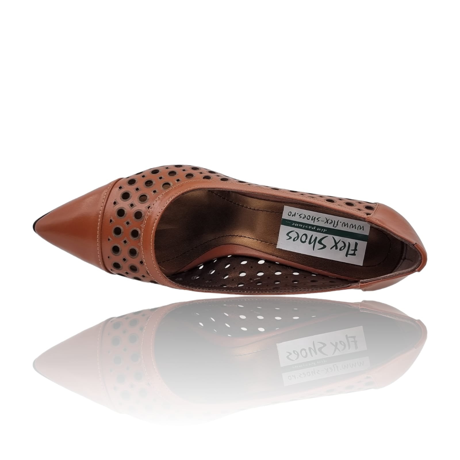 Pantofi Damă Eleganți Din Piele Naturală Maro 20659