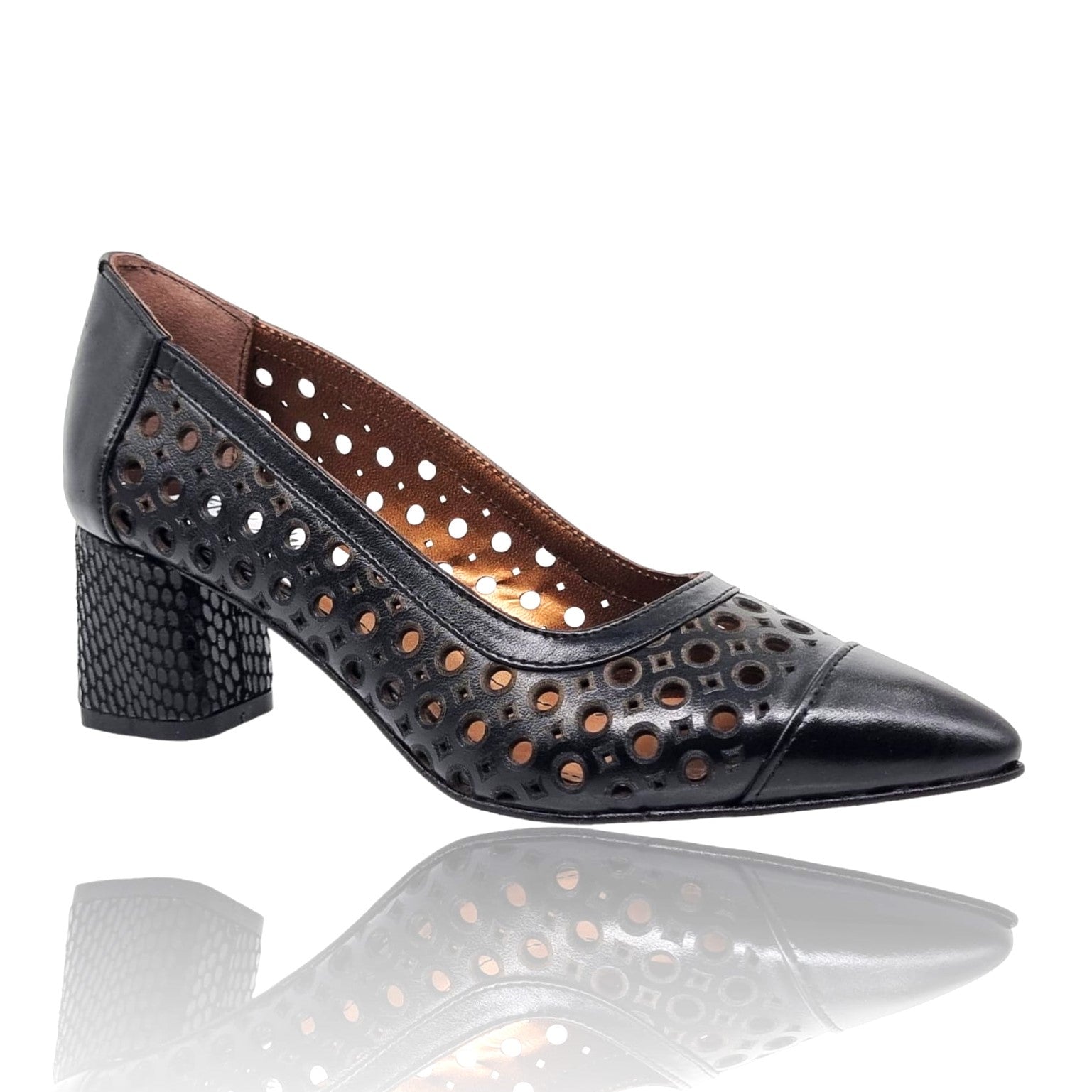 Pantofi Damă Eleganți Din Piele Naturală Neagră 20660