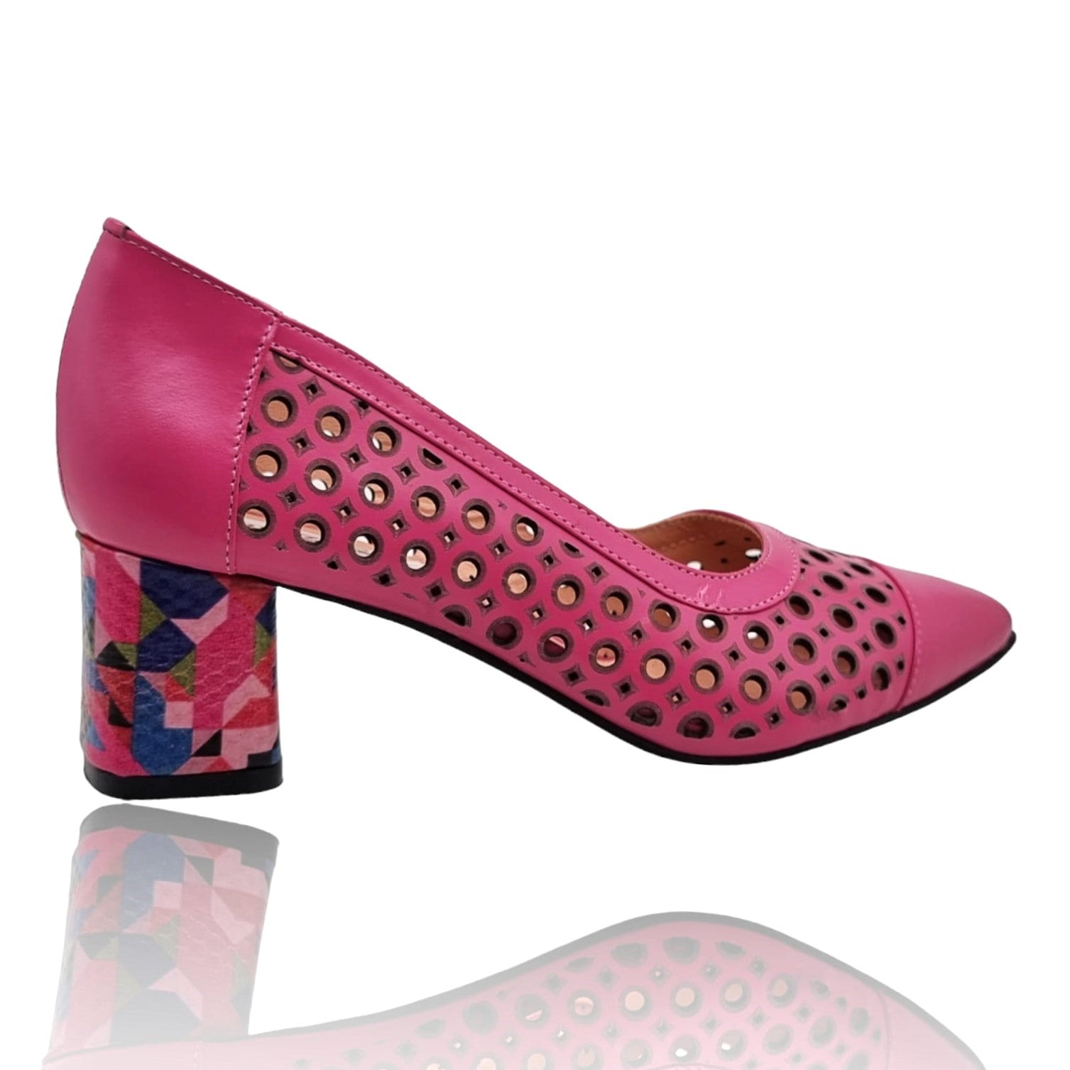 Pantofi Damă Eleganți Din Piele Naturală Fucsia 20661