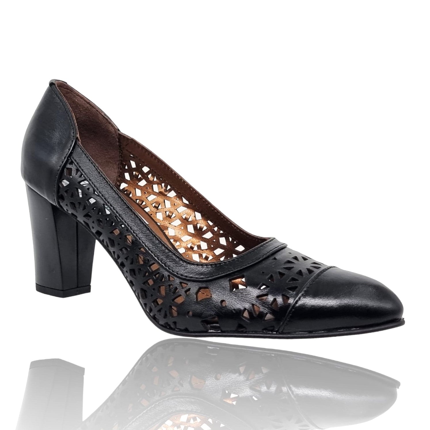Pantofi Damă Eleganți Din Piele Naturală Neagră 20665