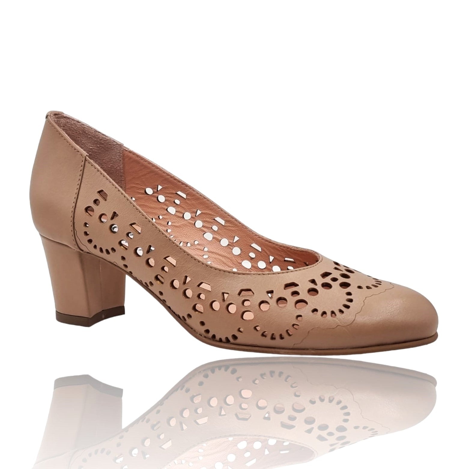 Pantofi Damă Eleganți Din Piele Naturală Capucino 20669