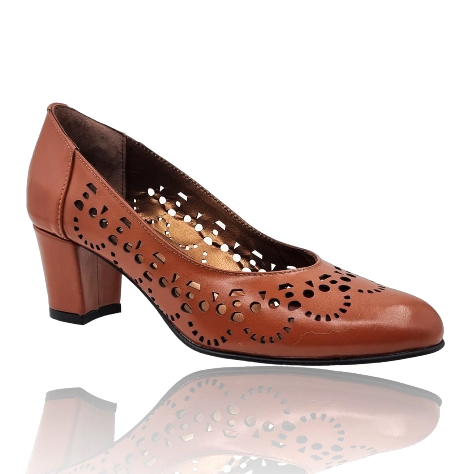 Pantofi Damă Eleganți Din Piele Naturală Maro 20671