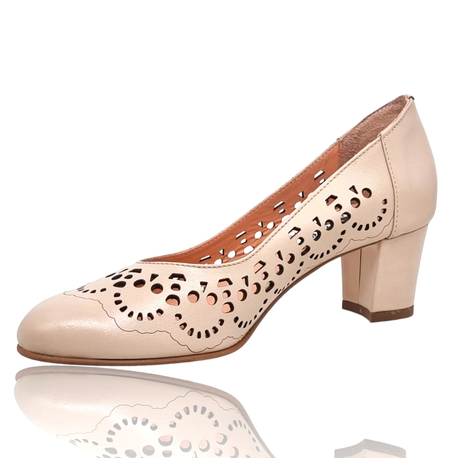 Pantofi Damă Eleganți Din Piele Naturală Nude 20673