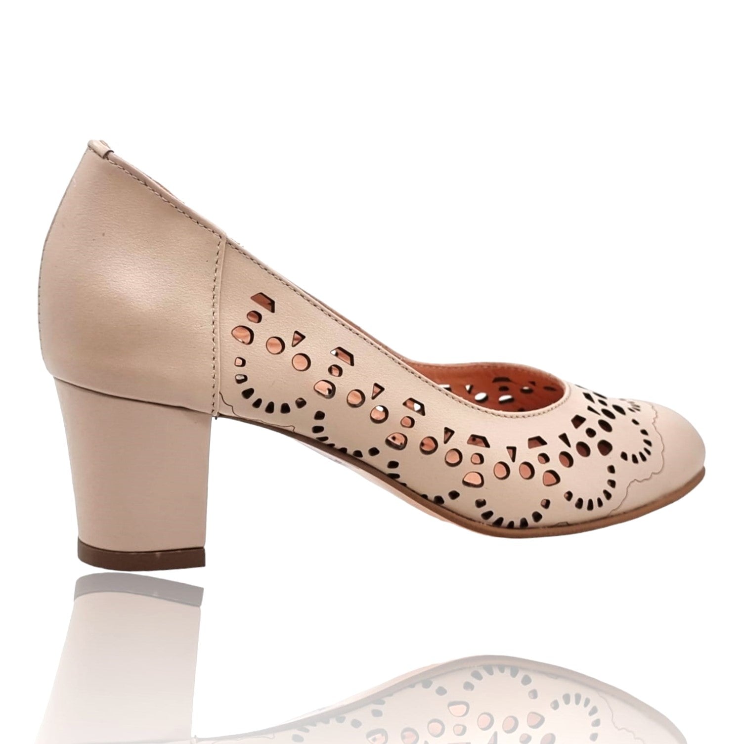Pantofi Damă Eleganți Din Piele Naturală Nude 20673