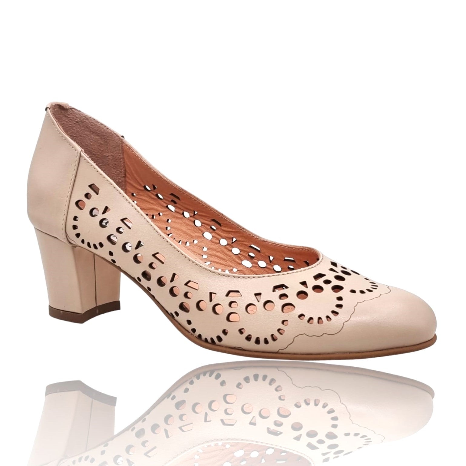 Pantofi Damă Eleganți Din Piele Naturală Nude 20673