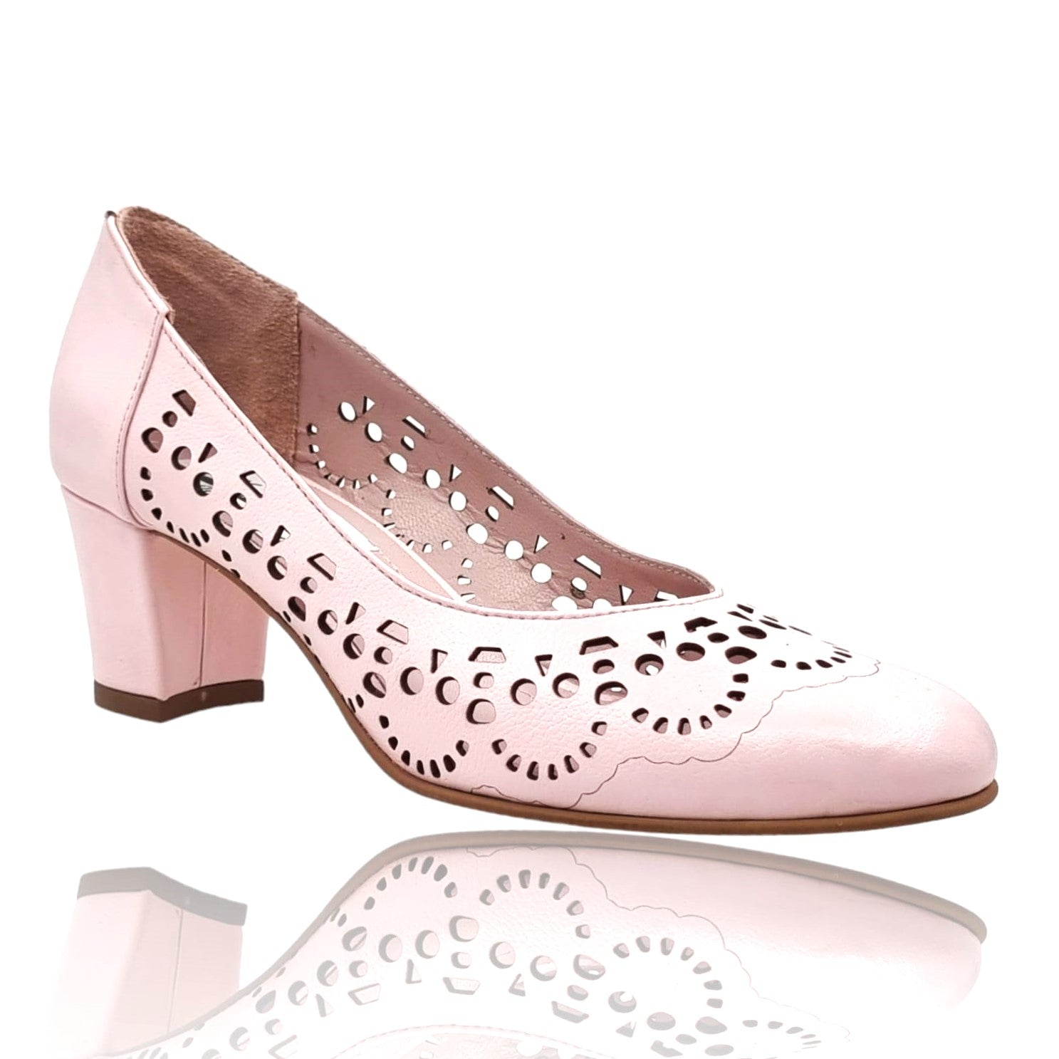Pantofi Damă Eleganți Din Piele Naturală Pudra 20674