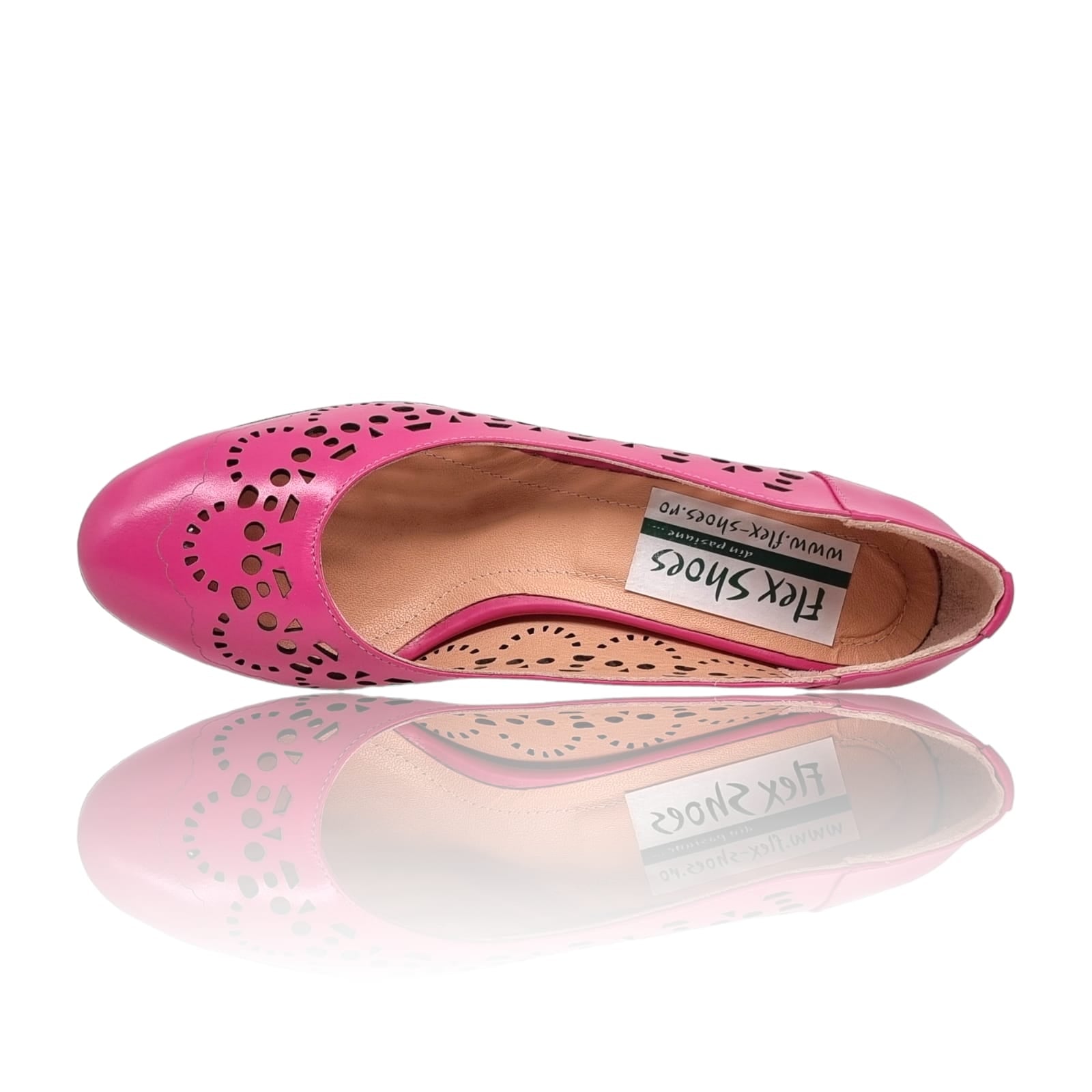 Pantofi Damă Eleganți Din Piele Naturală Fucsia 20675